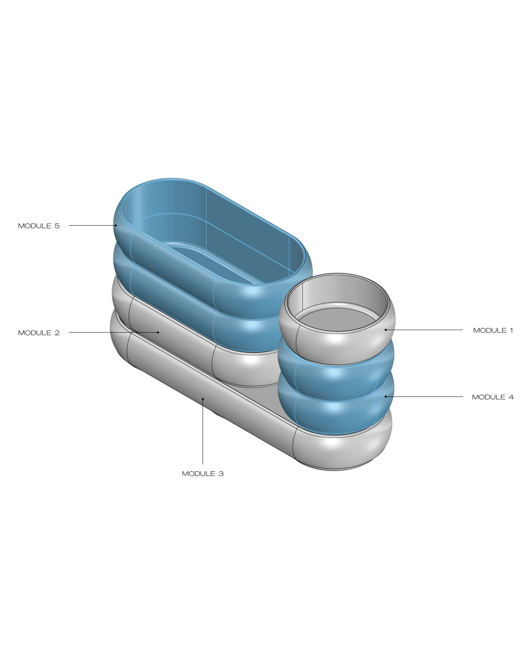 laulau · Modular Desk Organizer 3d model