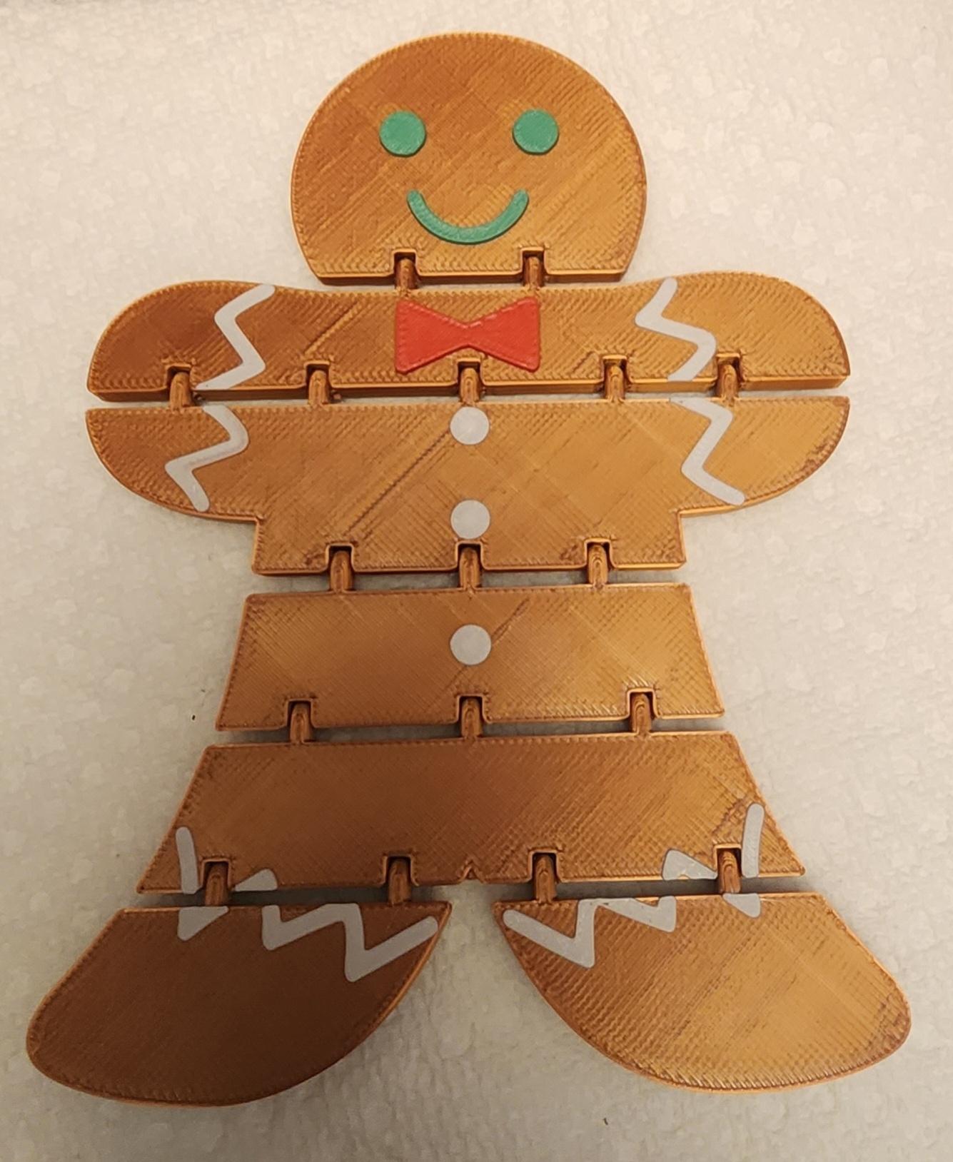 Gingerbread man flexi 3d model