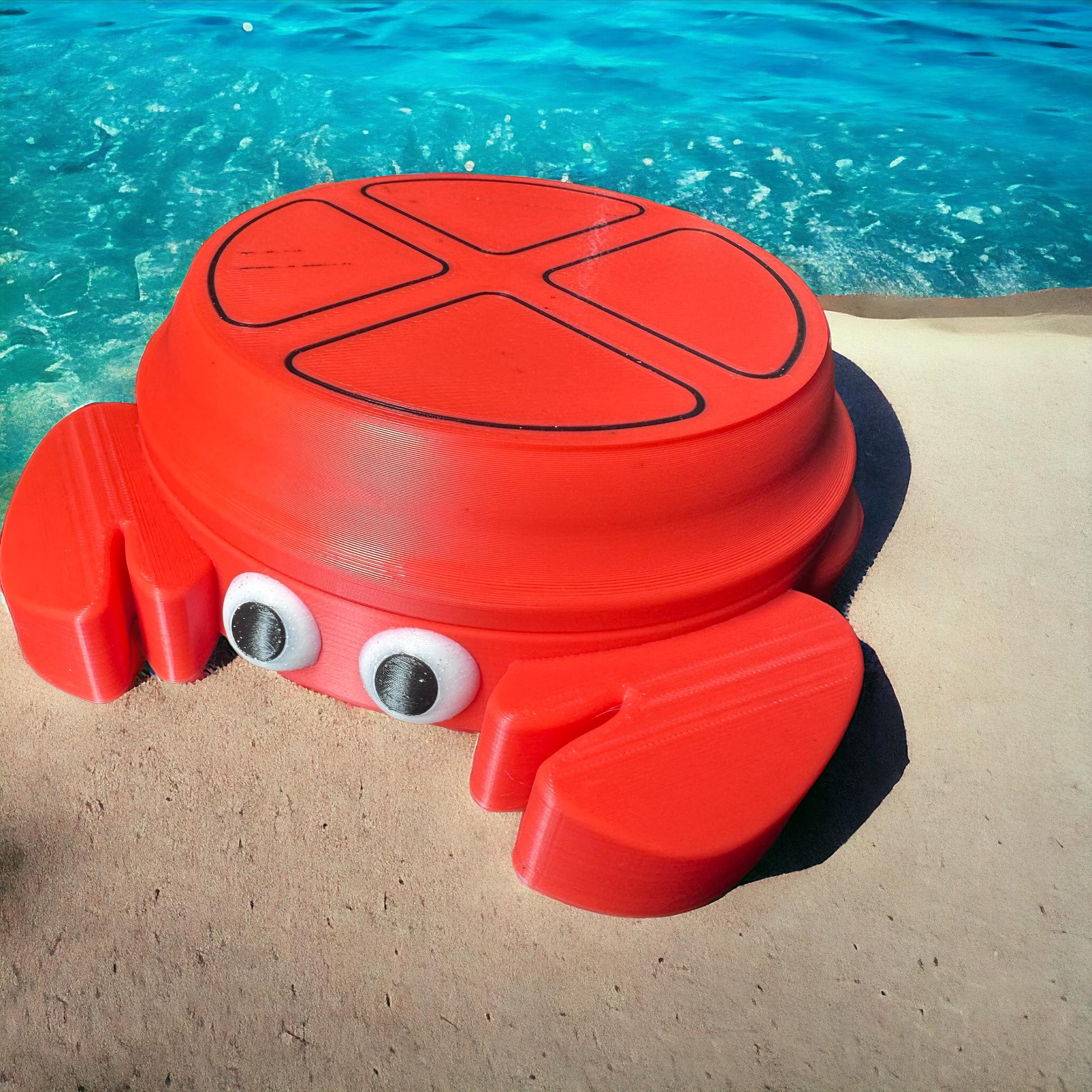 CLASSIC CRAB SANDBOX - PORTABLE - WITH SANDBOX TOOLS 3d model