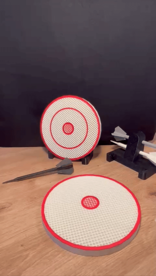 PORTABLE DARTBOARD WITH DARTS 3d model