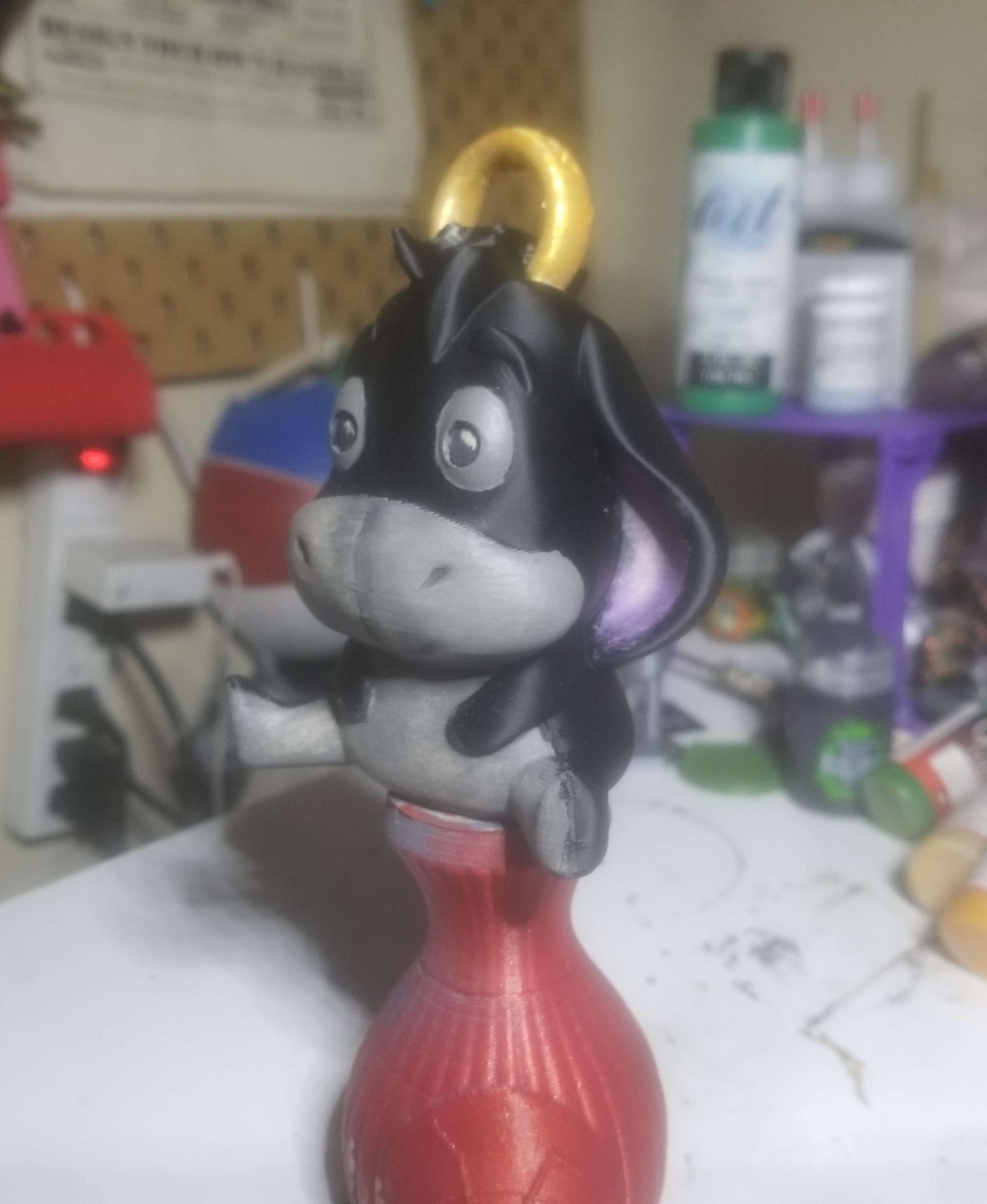 Eeyore Ornament - Support Free - very cool. it touches hearts, this made a very good gift.  - 3d model