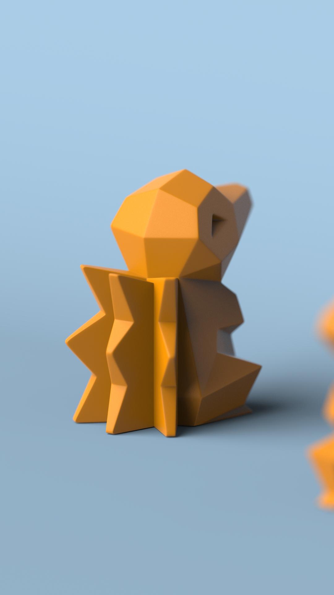 Low-poly Cyndaquil (Version 2) 3d model