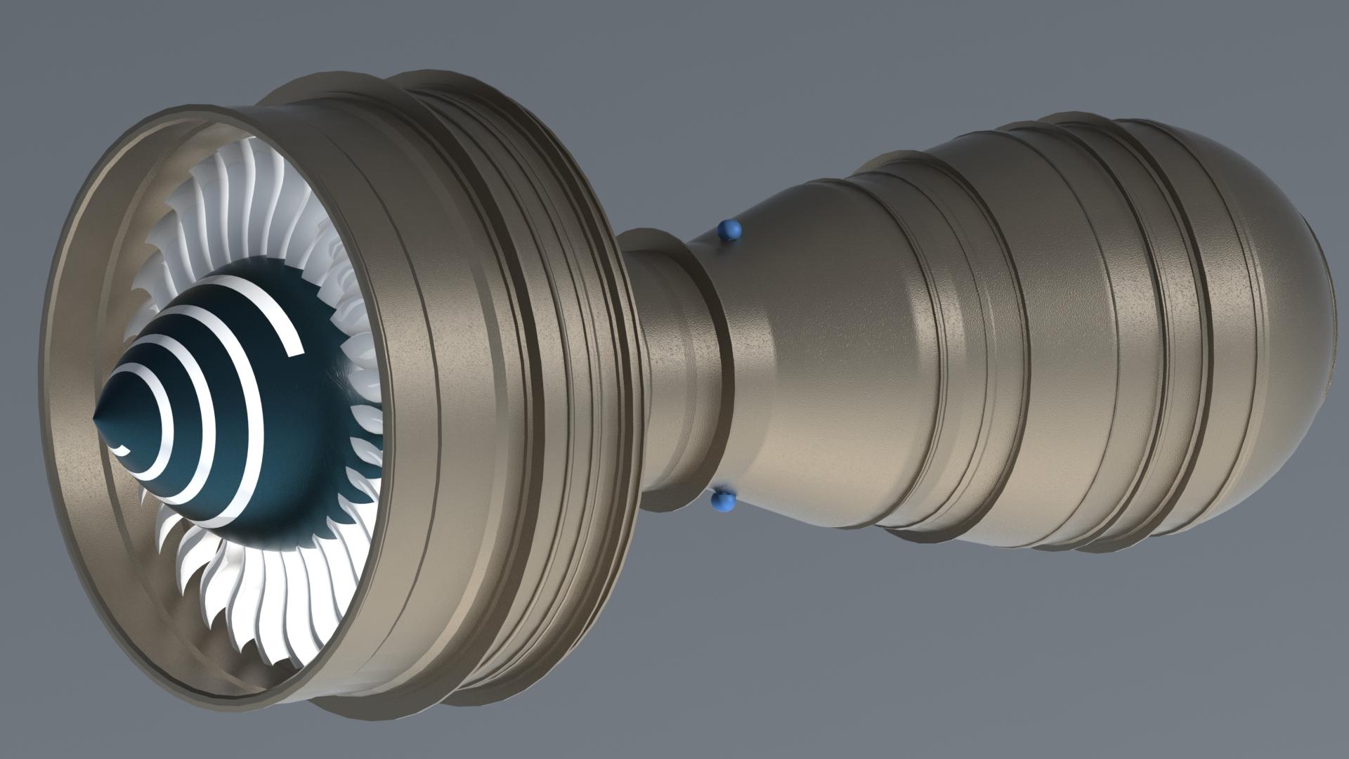 Printable Jet Engine Model 3d model