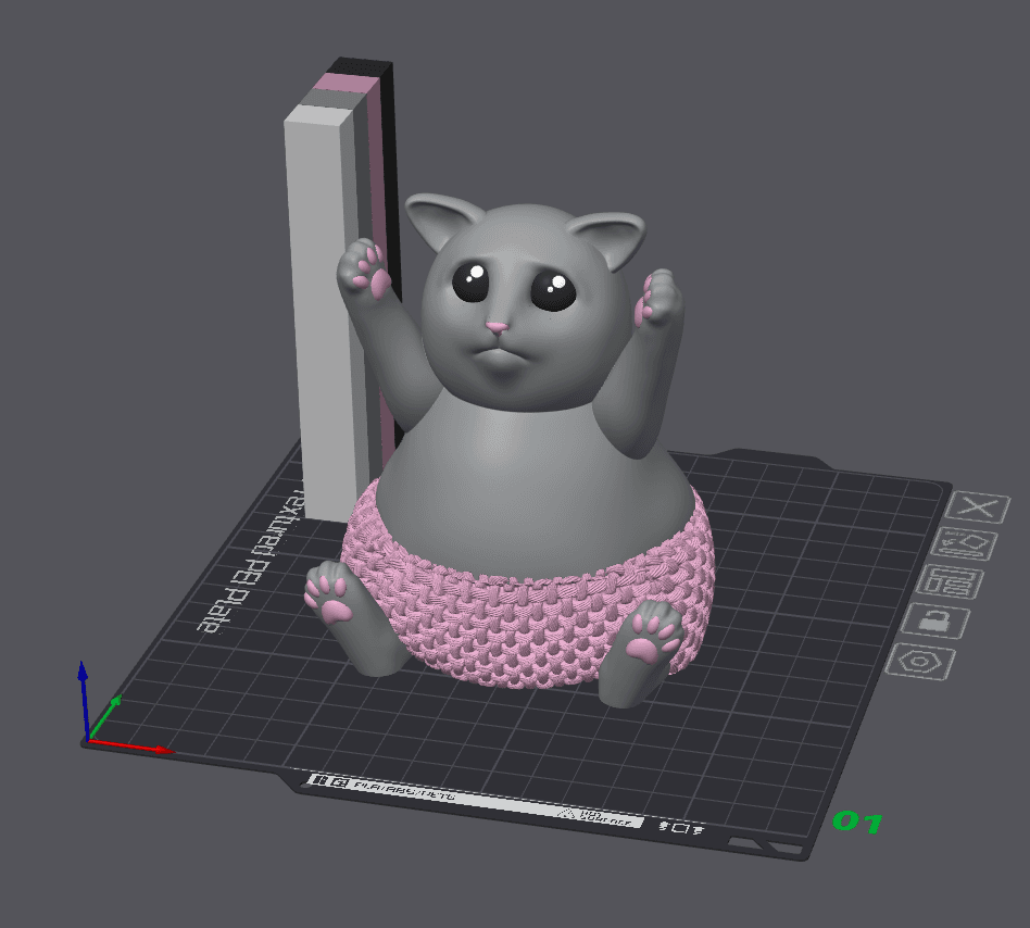 Cute kitten 3d model