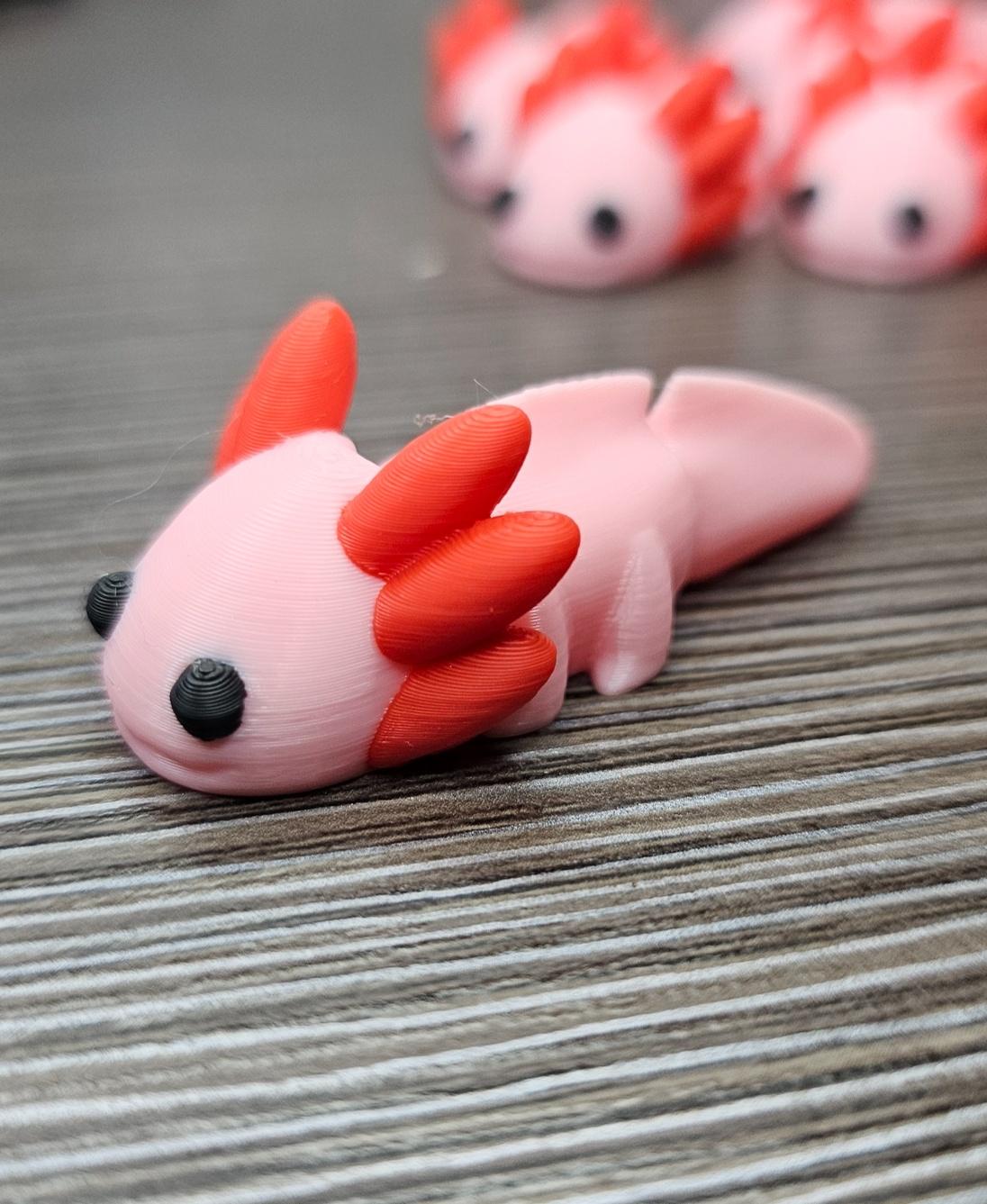  MiniMonster#2 Baby Axolotl Flexi Articulated - The cutest little guy! - 3d model