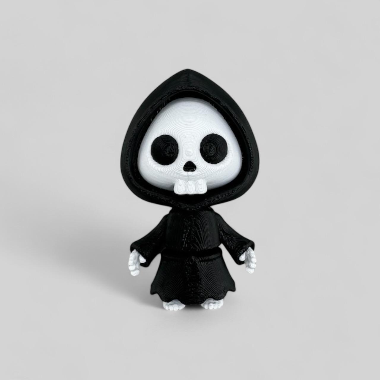 Mini Hooded Skeleton - Articulating - Keychain 3d model