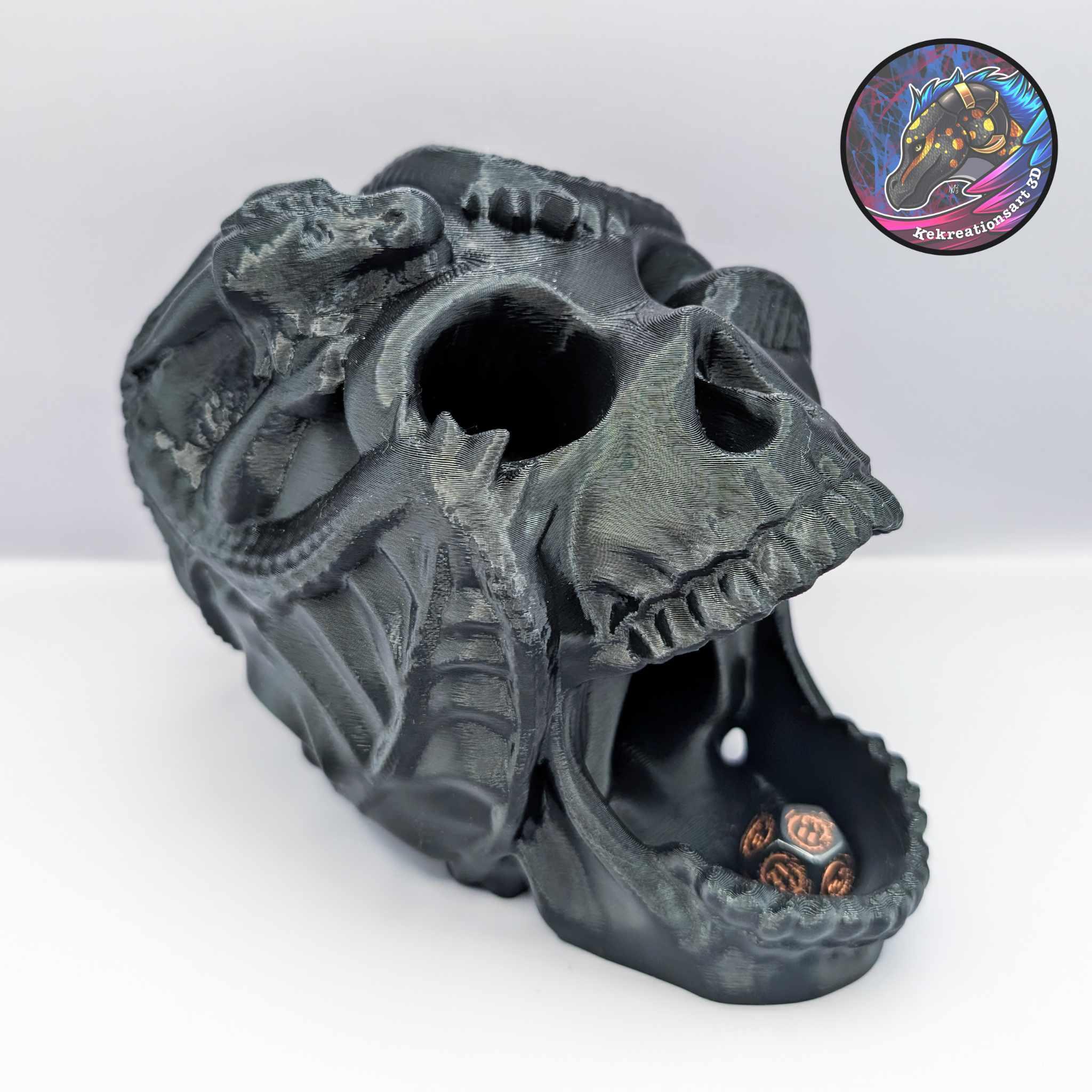 Skull With Dragon Dice Tower 3d model