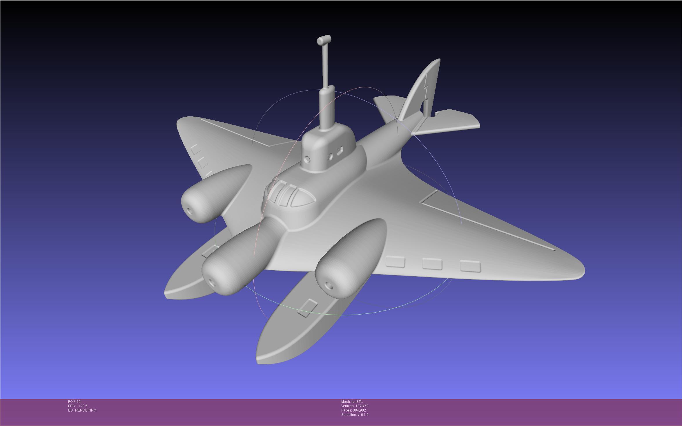 LPL Flying Submarine Model 3d model