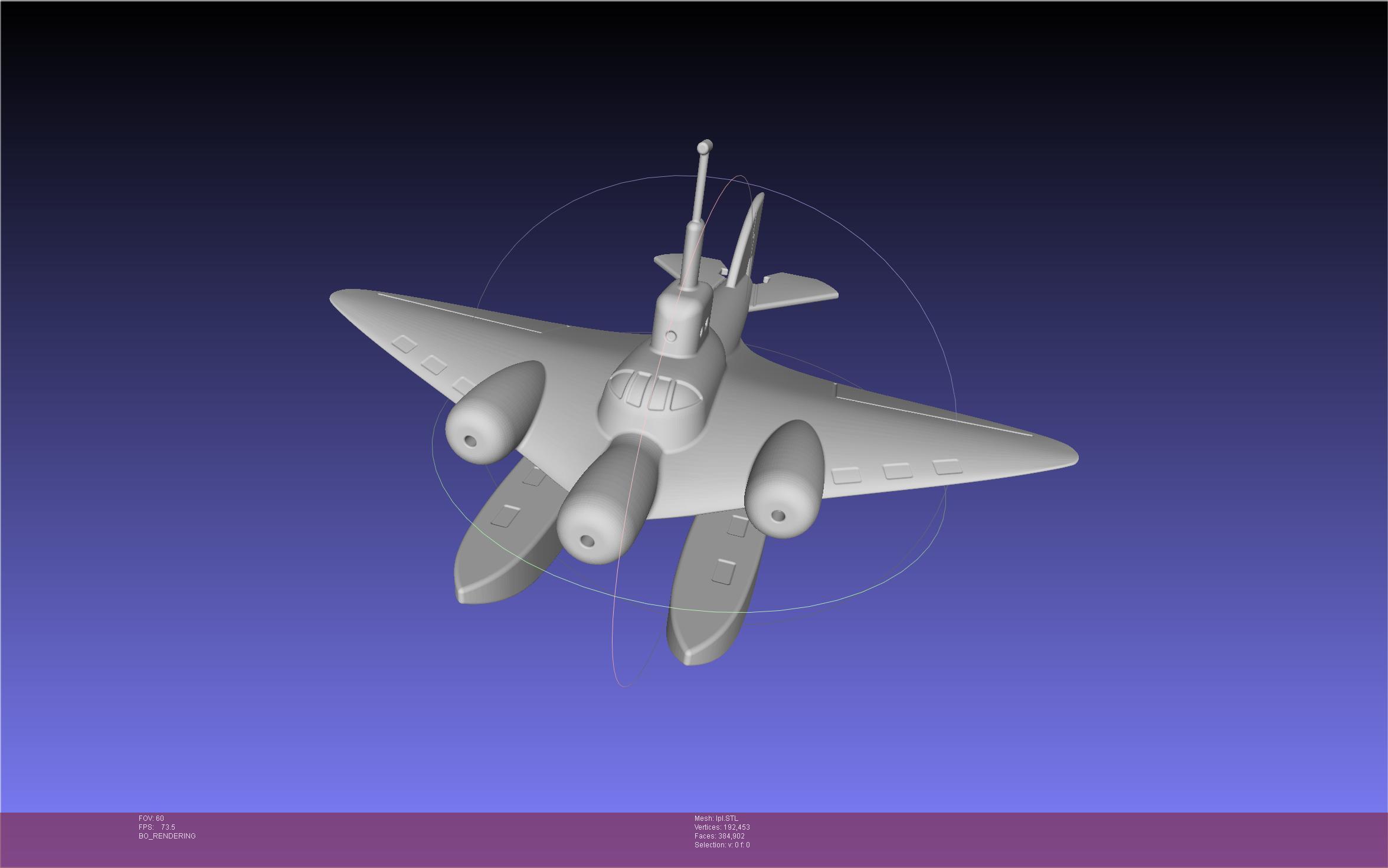 LPL Flying Submarine Model 3d model