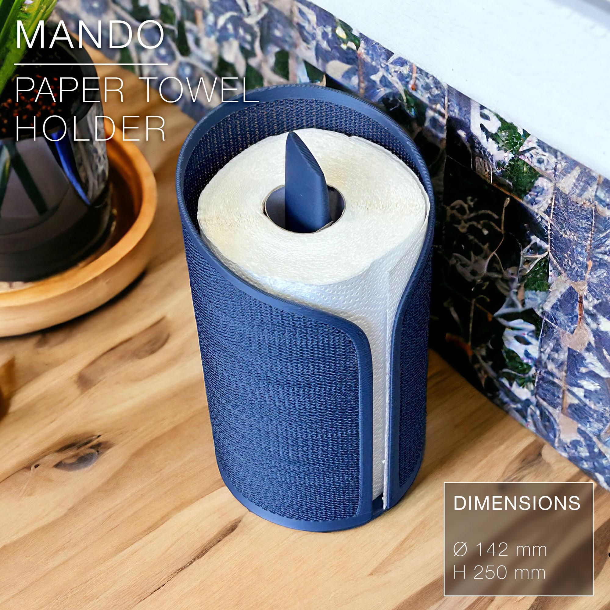 MANDO  |  paper towel roll holder by CharlesRegaud 3d model