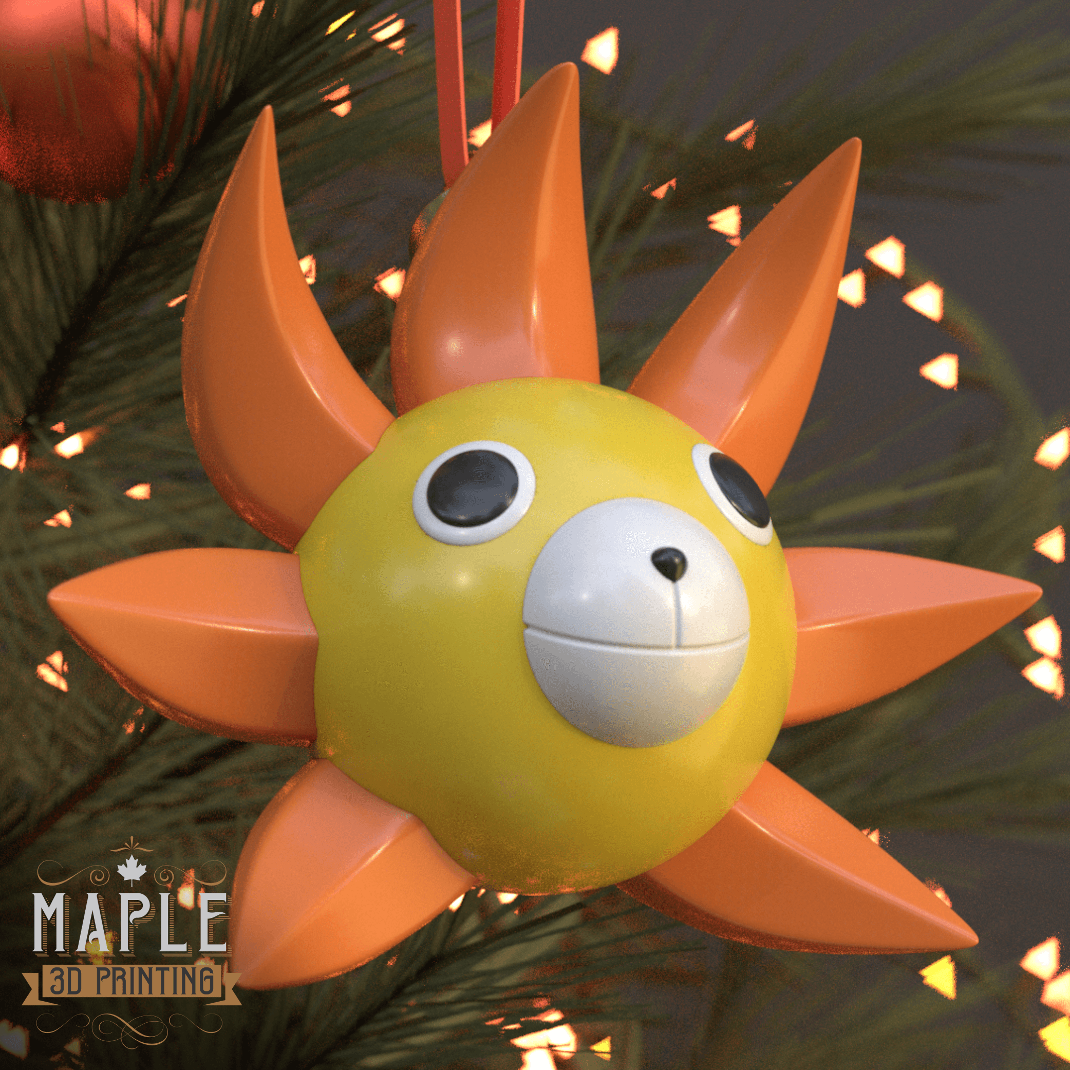 Thousand Sunny Ornament - Support Free - One Piece 3d model