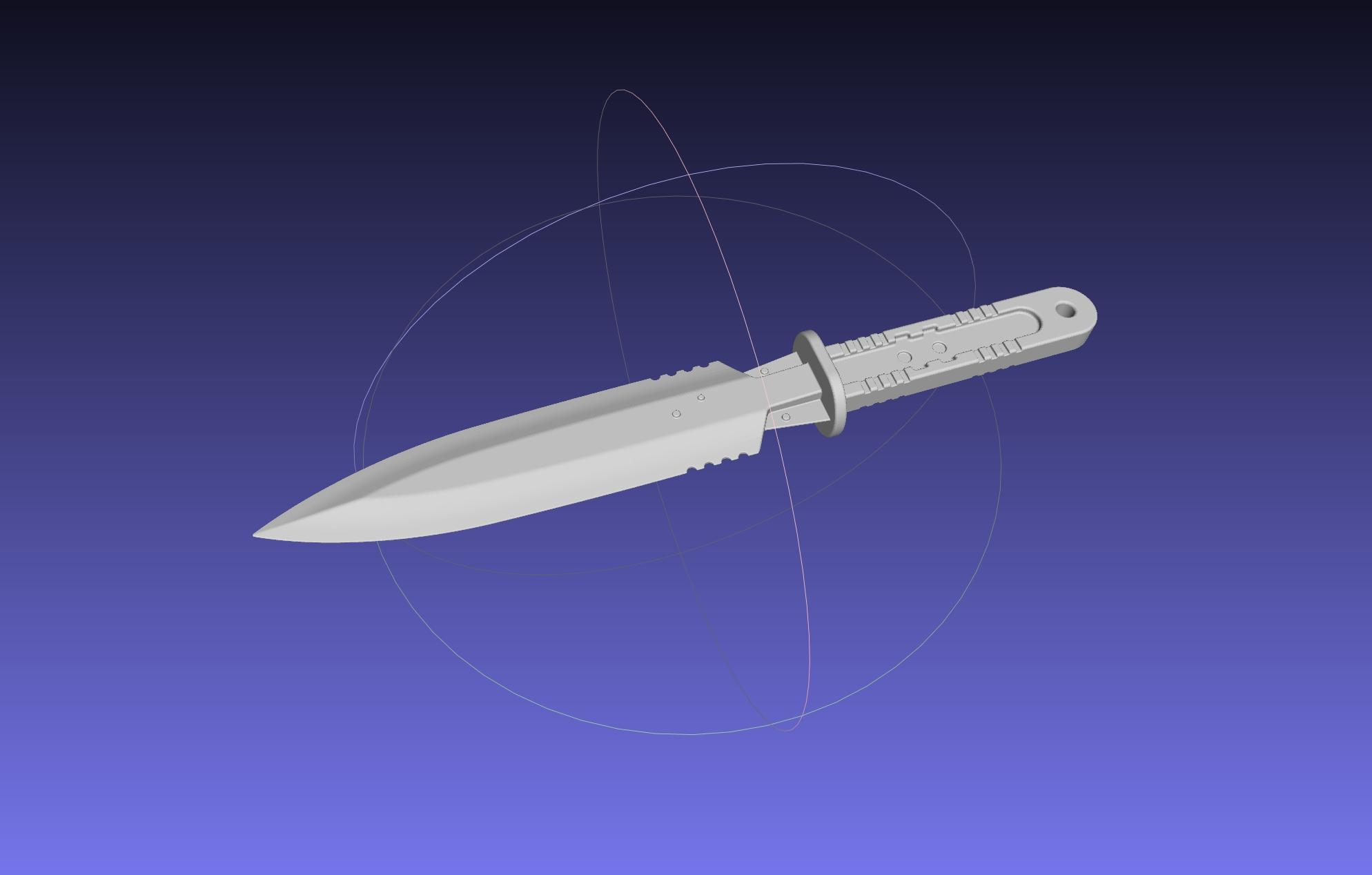 Metal Gear Rising Heat Blade Throwing Knife 3d model