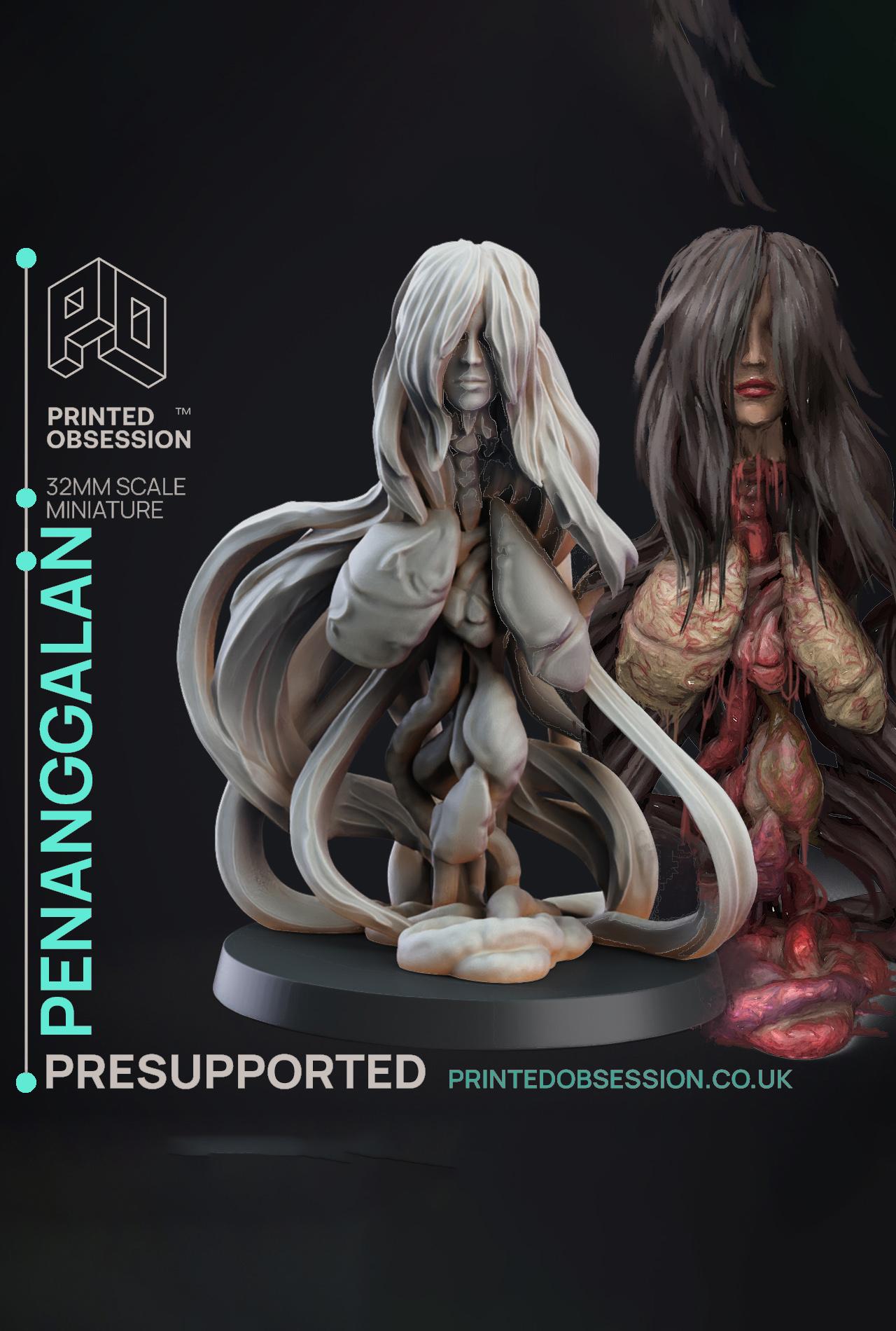 Penanggalan - Skin Walkers - PRESUPPORTED - Illustrated and Stats - 32mm scale			 3d model