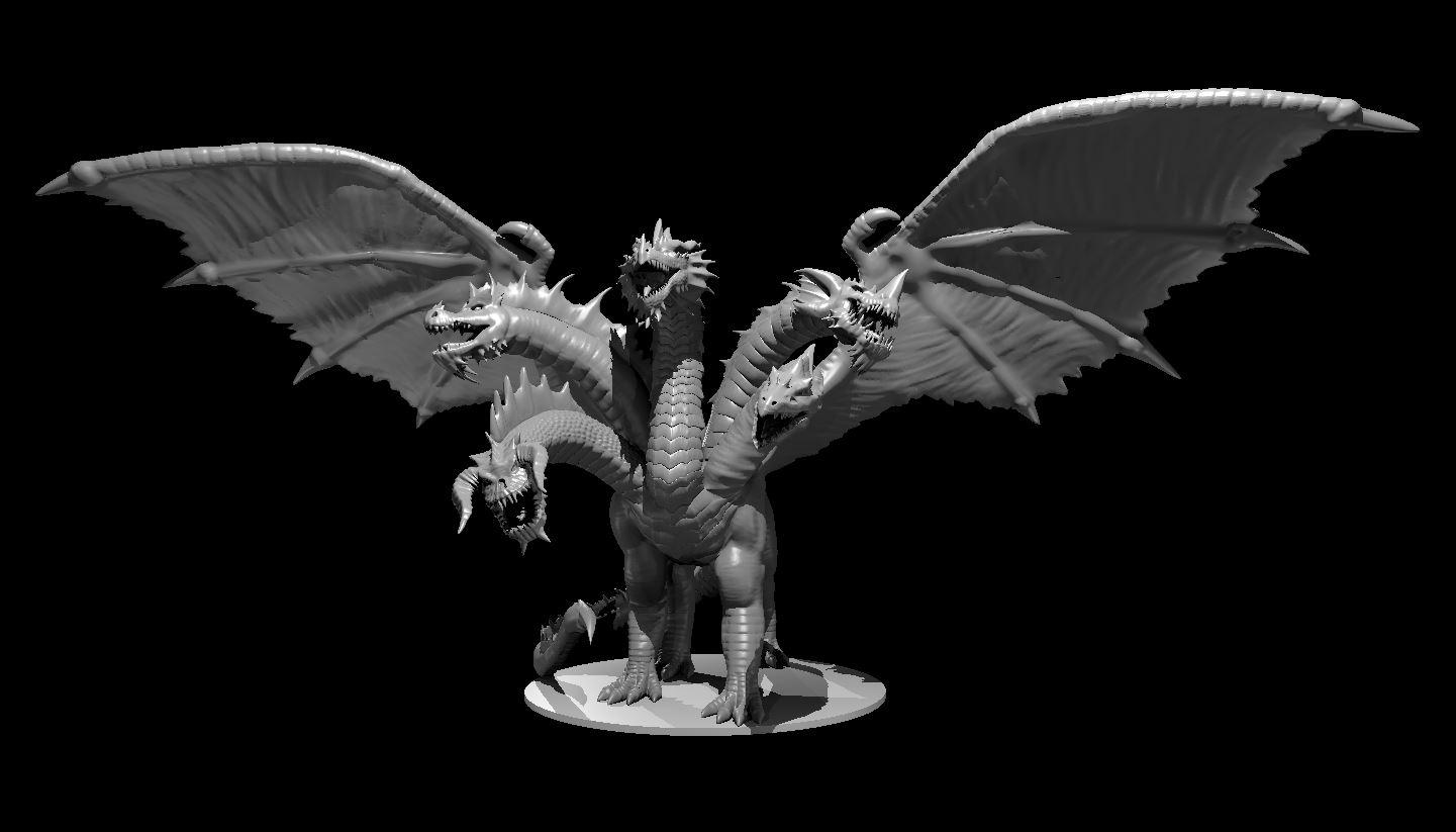 Tiamat - Tiamat - 3d model render - D&D - 3d model