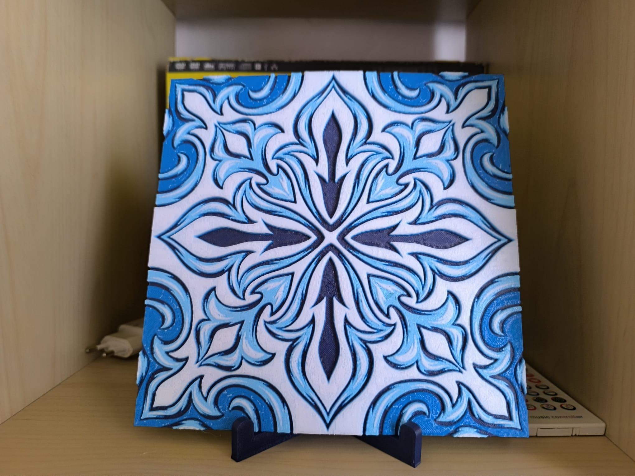 Portuguese Tile to 3D Print 3d model