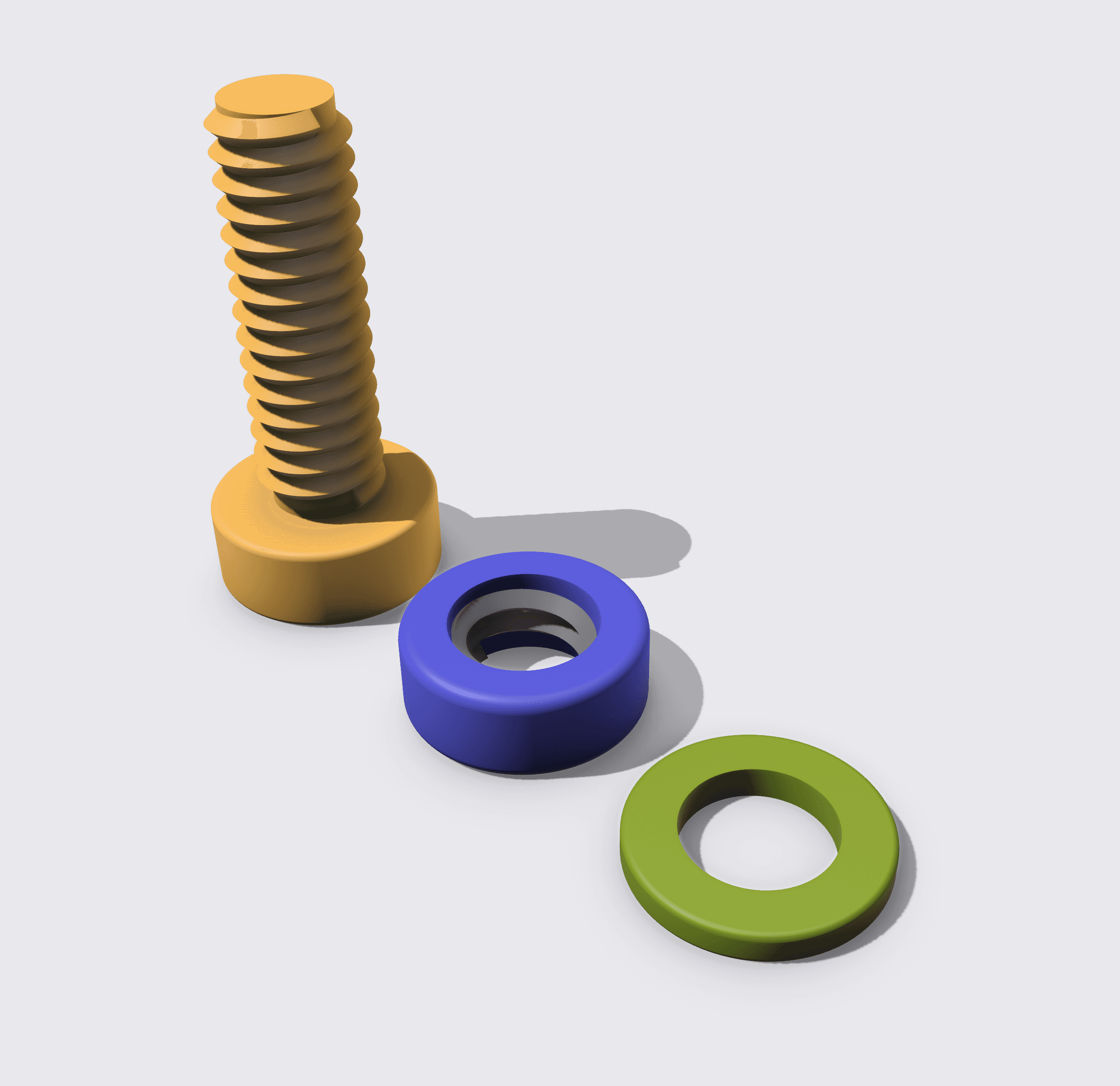 Nut Bolt Washer 3d model