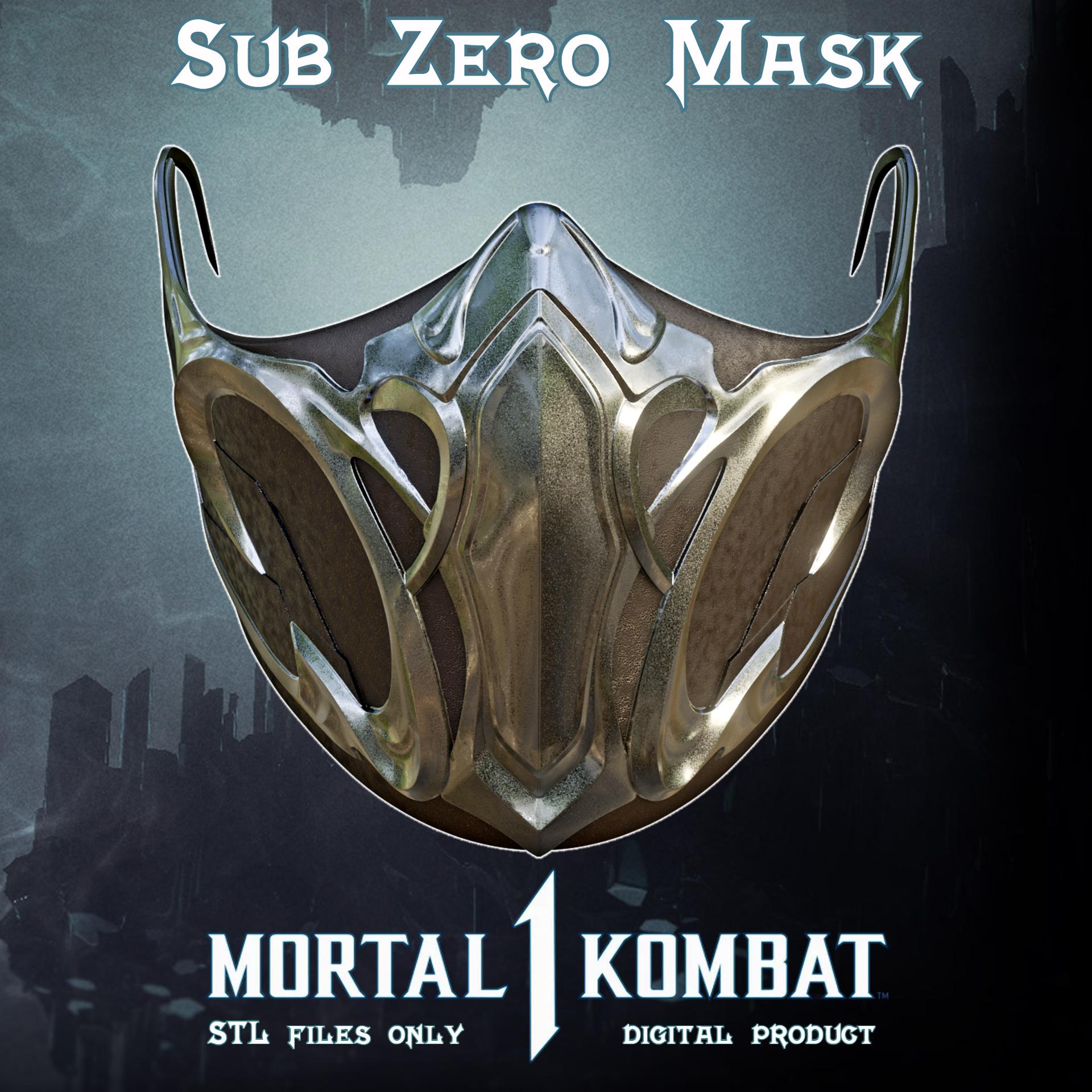 SUB ZERO MASK MORTAL KOMBAT 1 3d model