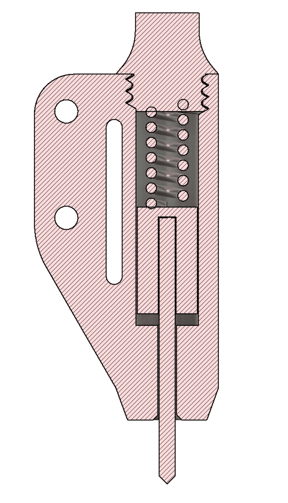 3.175mm diamond drag engraver mount holder - Sectional view of assembly!  - 3d model