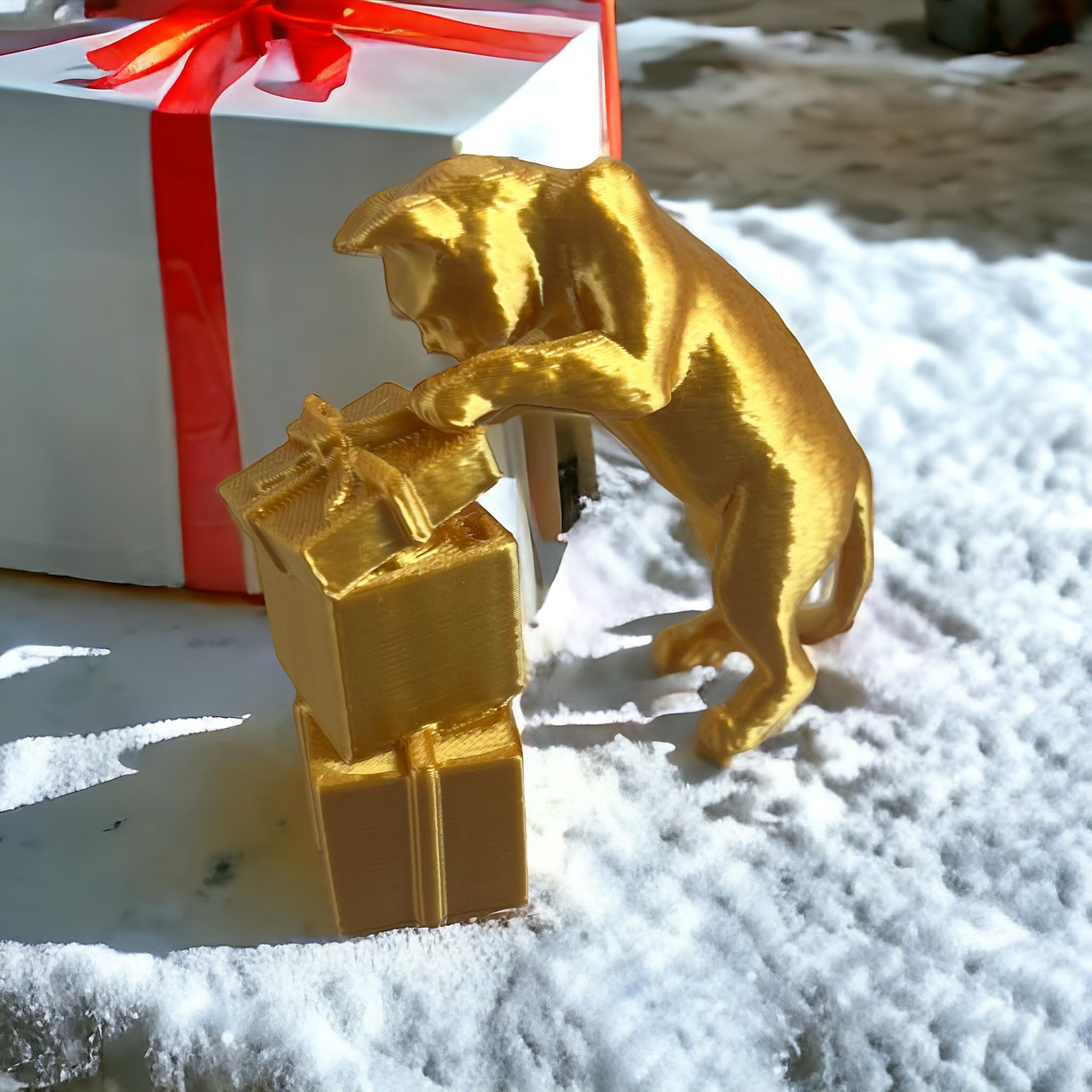 Christmas gift Cat 3d model