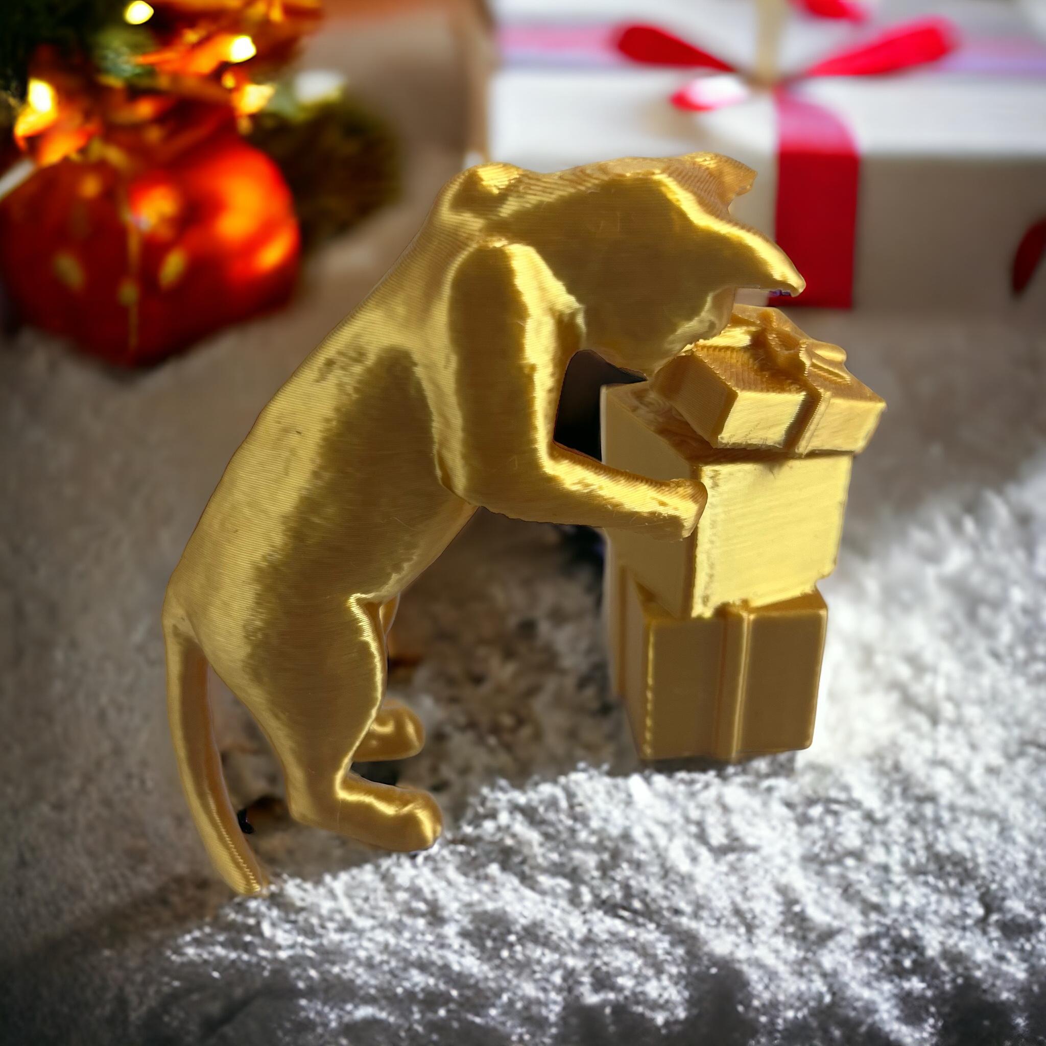 Christmas gift Cat 3d model