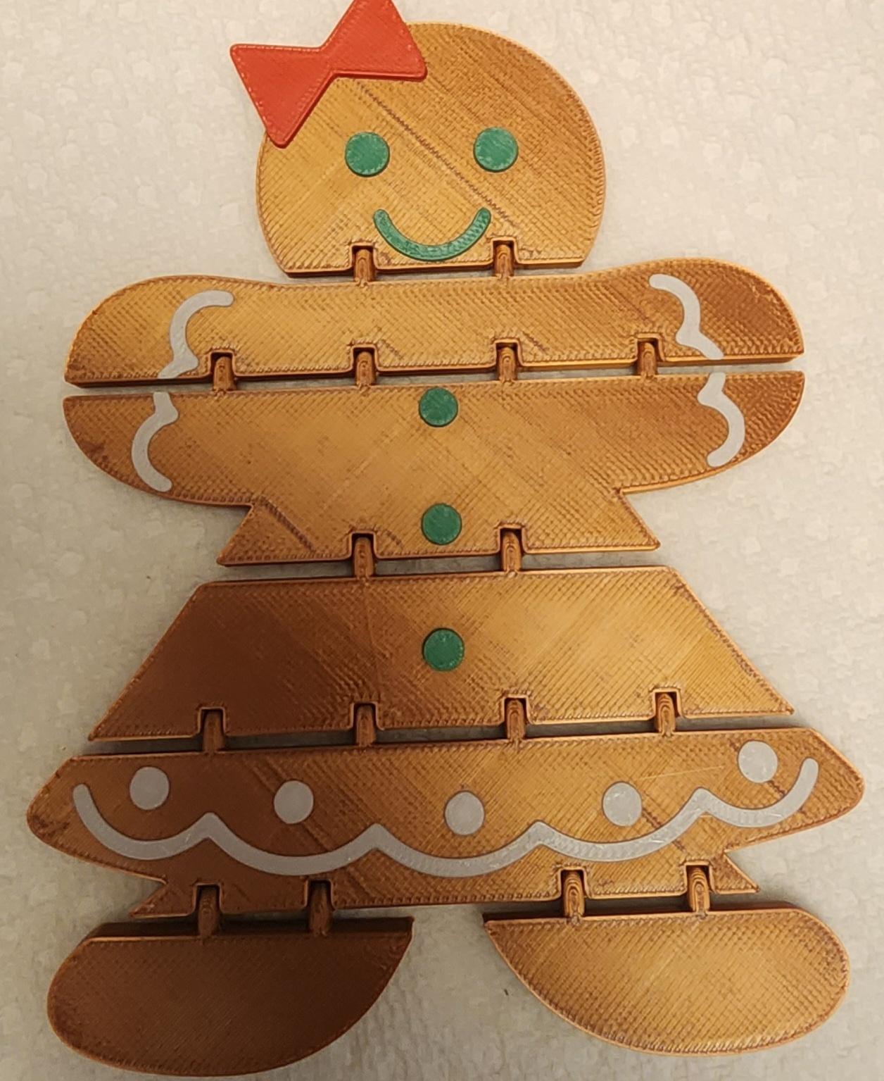 Gingerbread woman flexi 3d model