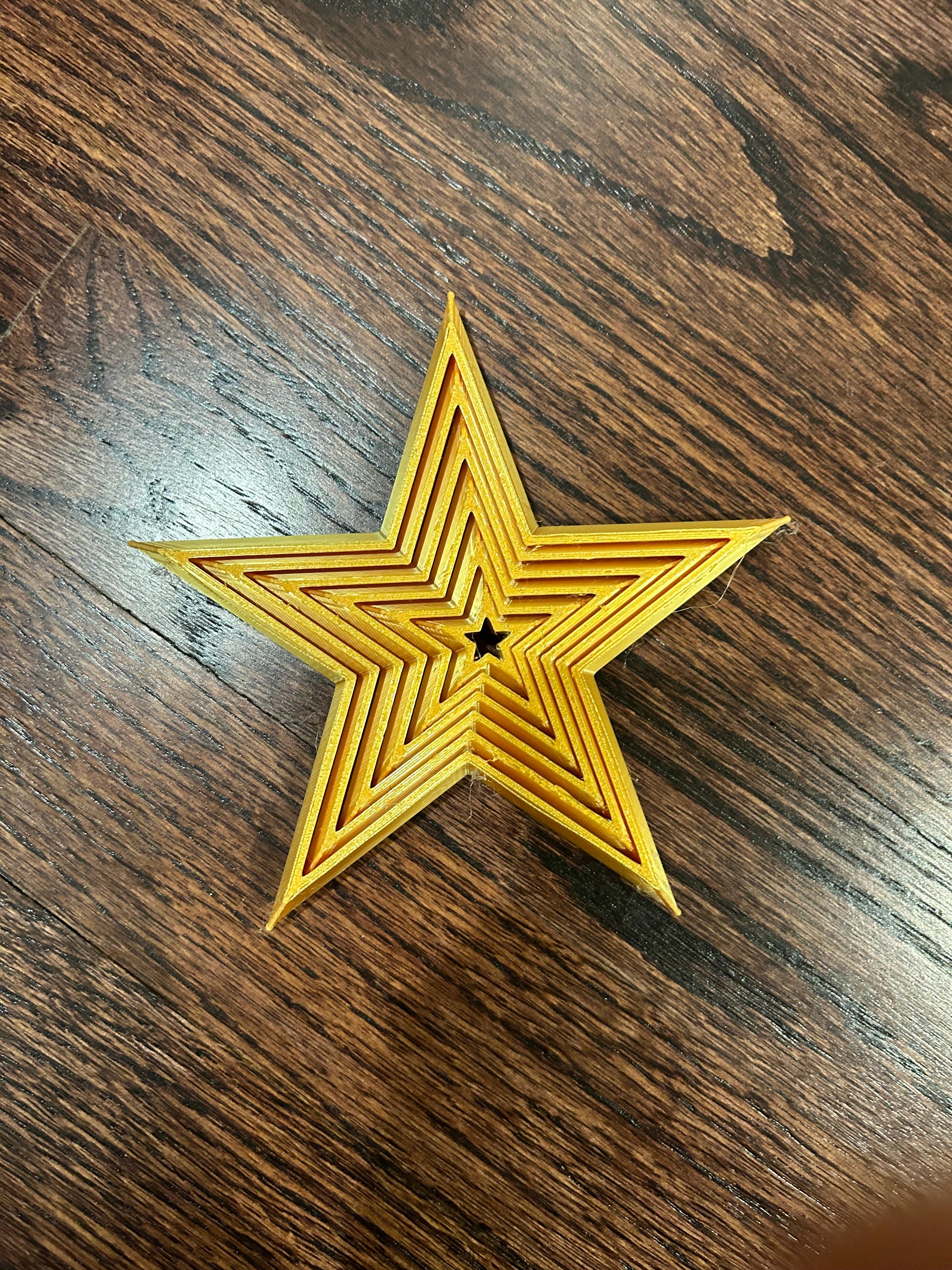 Print in Place Collapsing Christmas Star 3d model