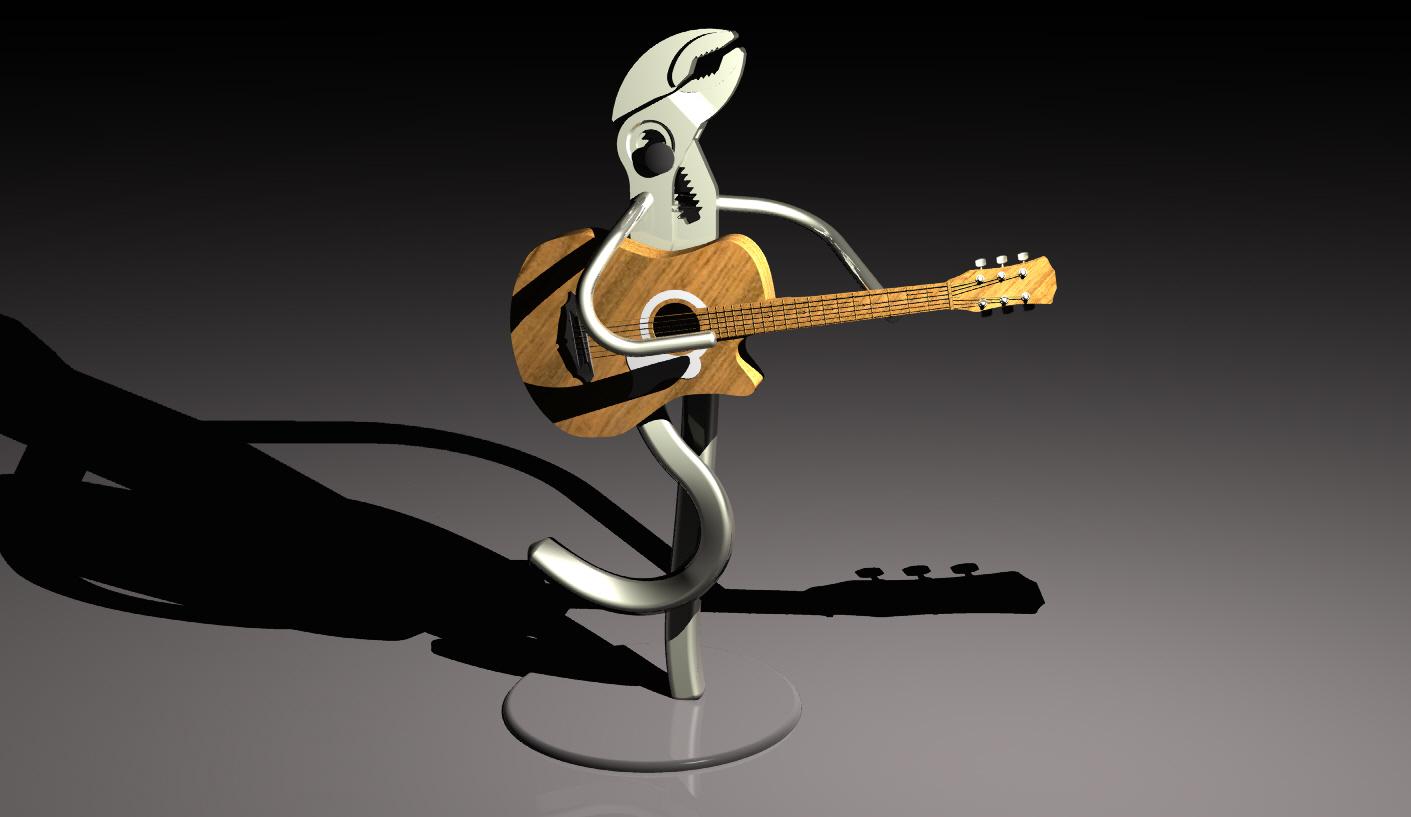 MetalArtGitarista.stl 3d model