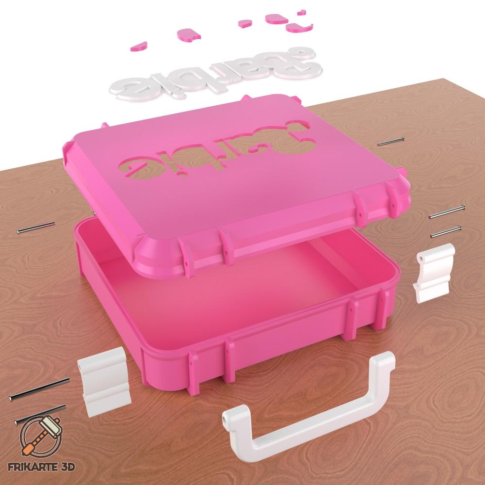 Barbie Box Rotated Logo Multipart 3d model