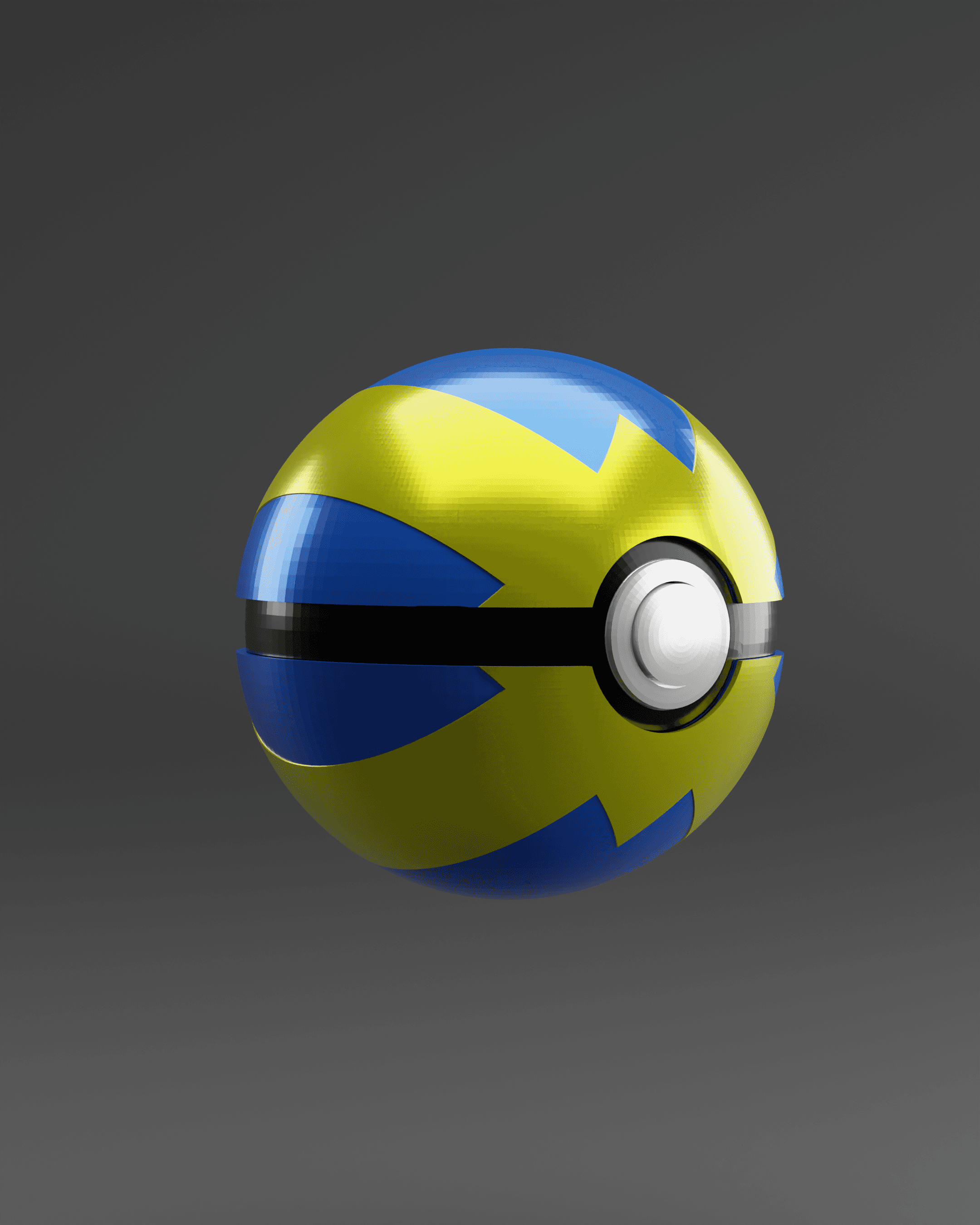 Quick Ball Opening PokeBall Fan Art 3d model