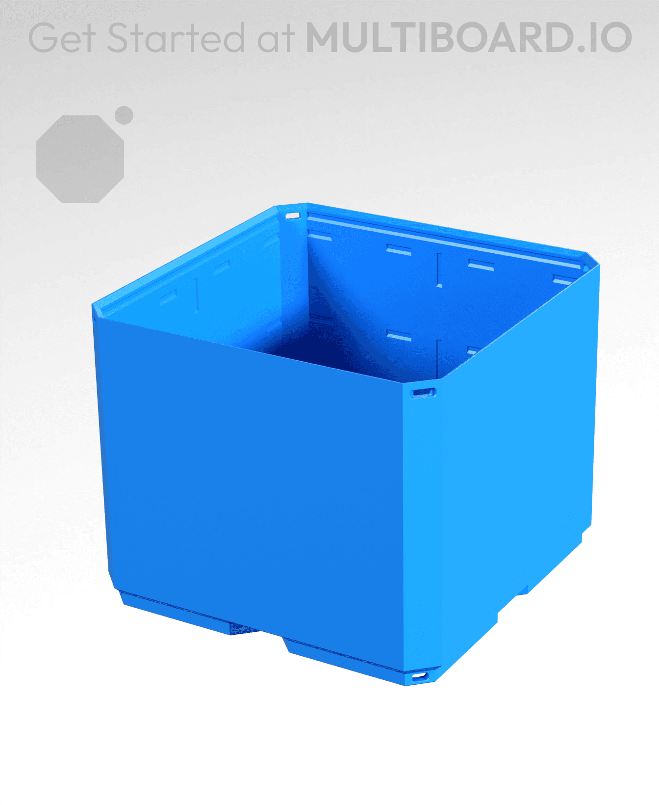 2x2x1·5, Lock Hole Base, Multigrid Bin 3d model