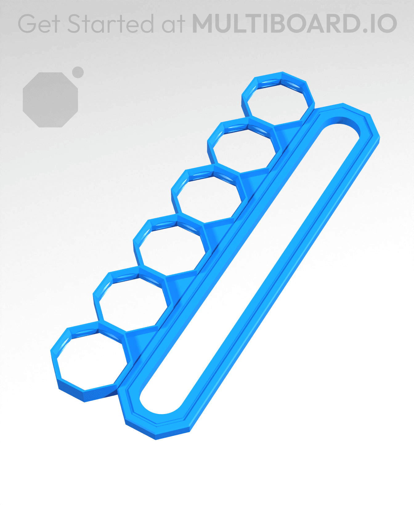 6 Big Holes, Mid Sliding Bar 3d model