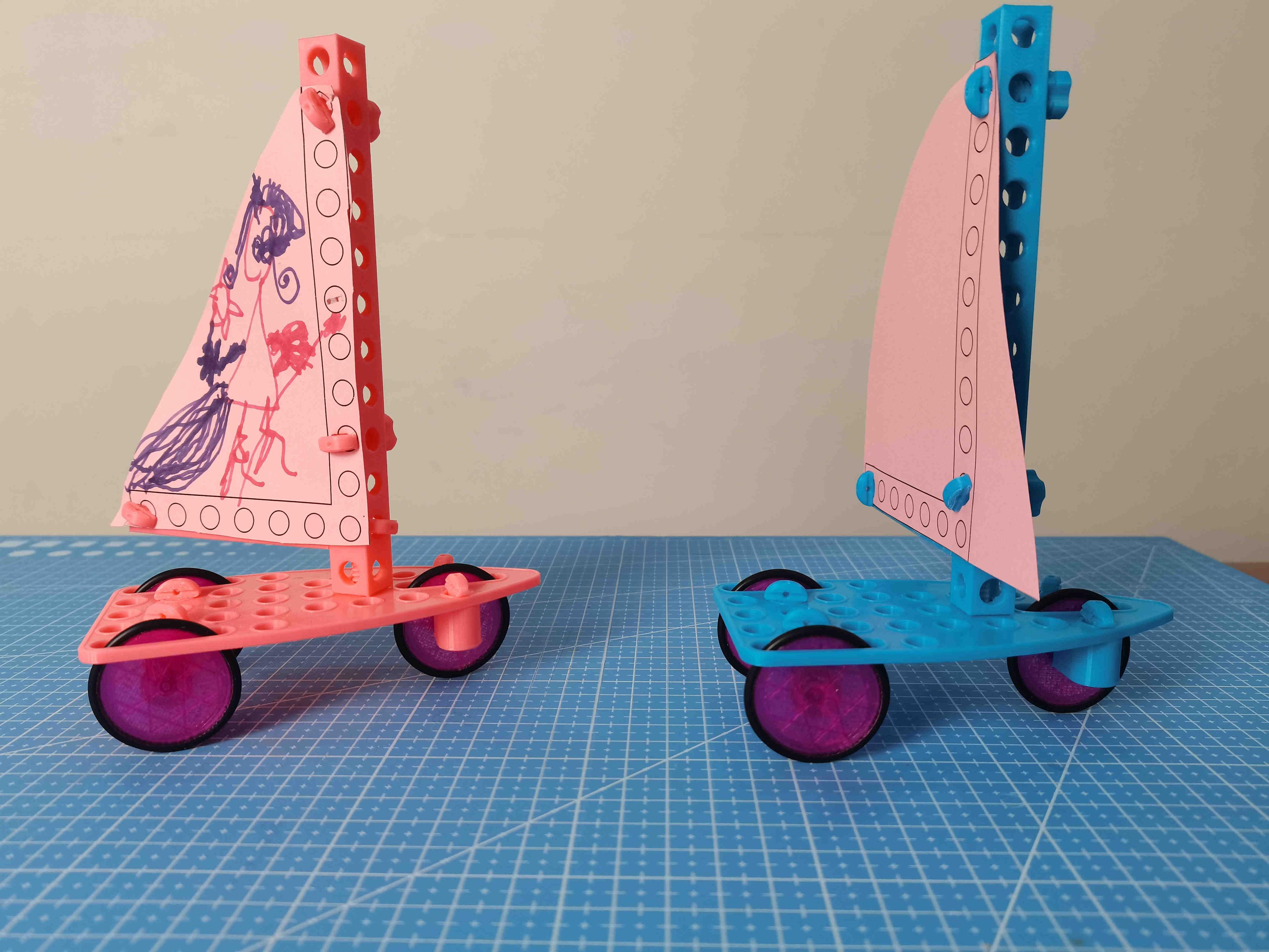 Stemfie Sailcar - Finished Build - 3d model