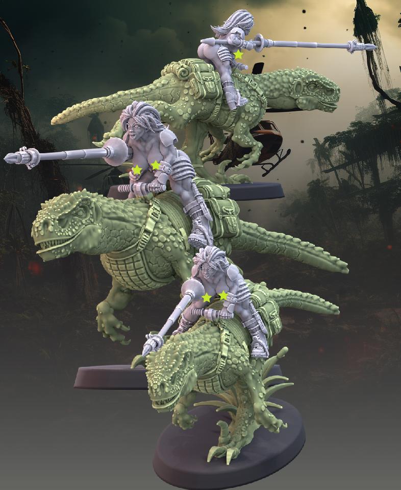 Dino Riders 3d model