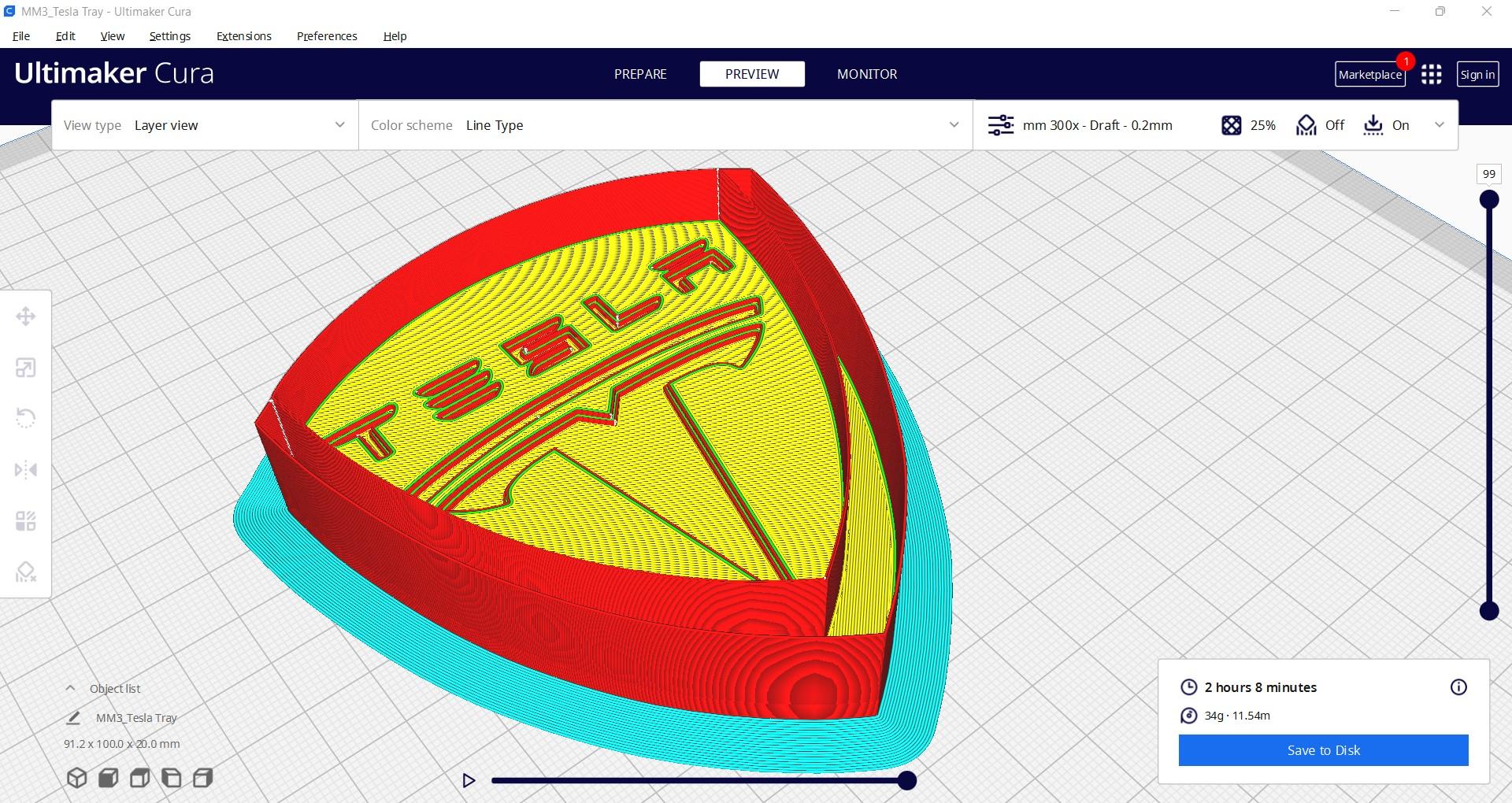 Tesla Logo Tray 3d model