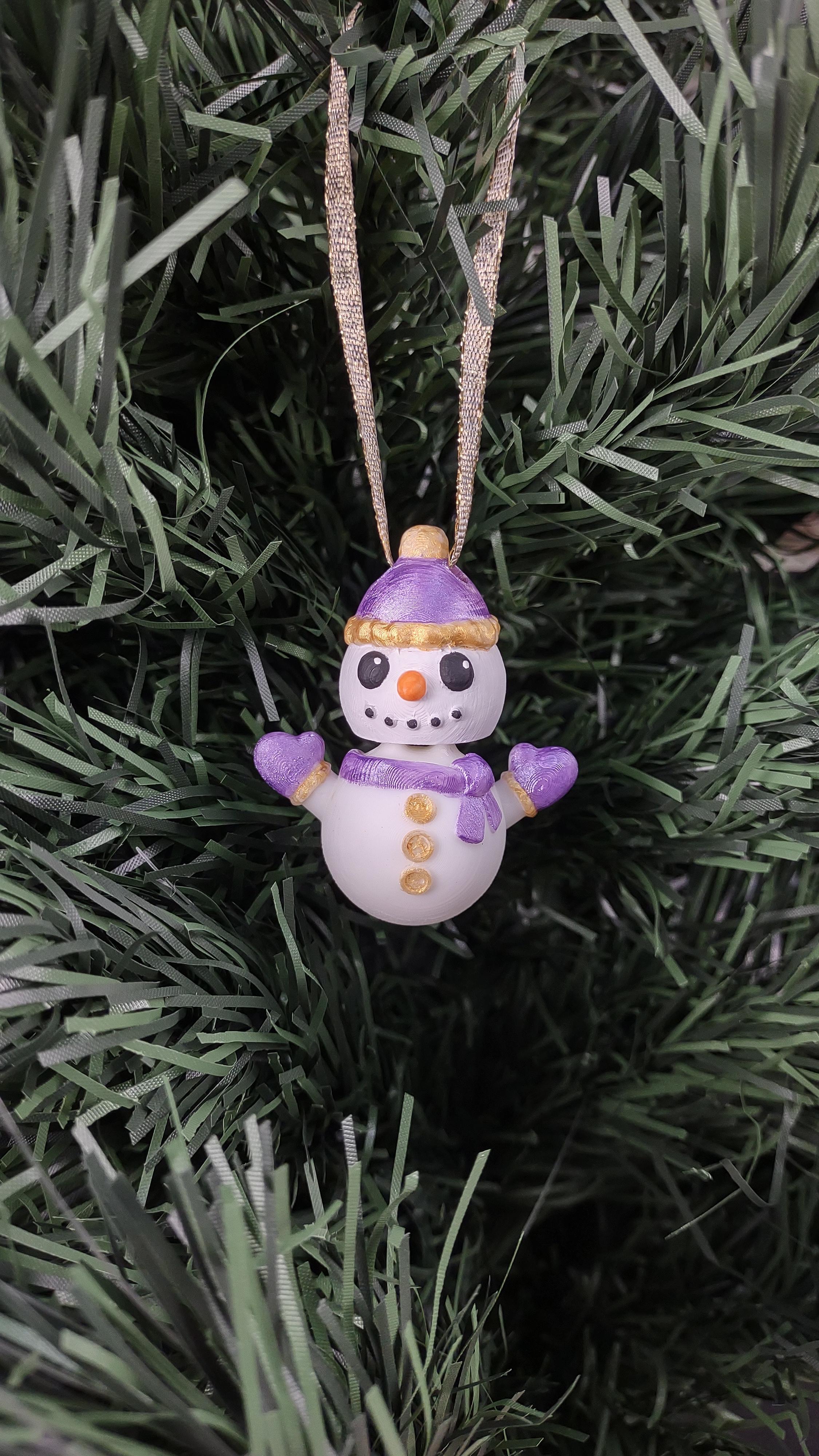 Snowman Fidget V2 with Hole 3d model