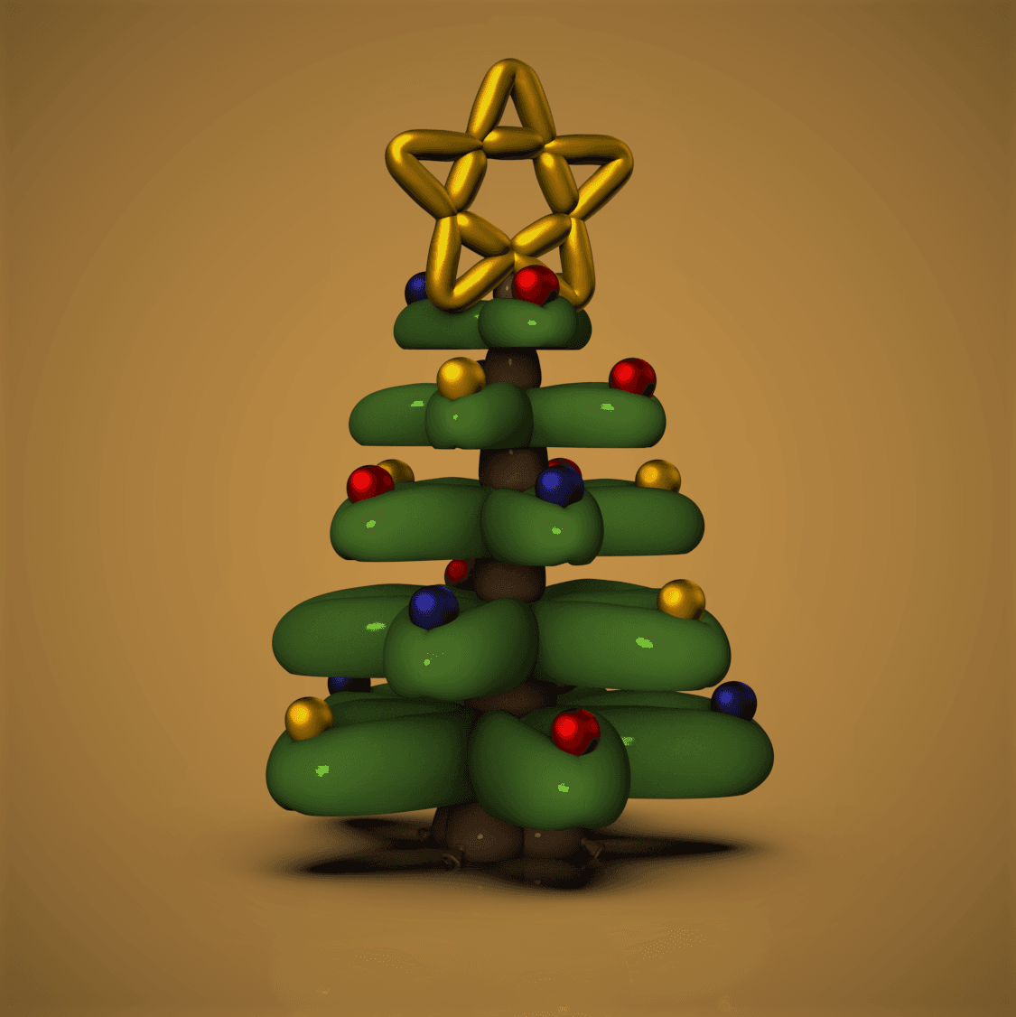 Balloon Christmas Tree 3d model