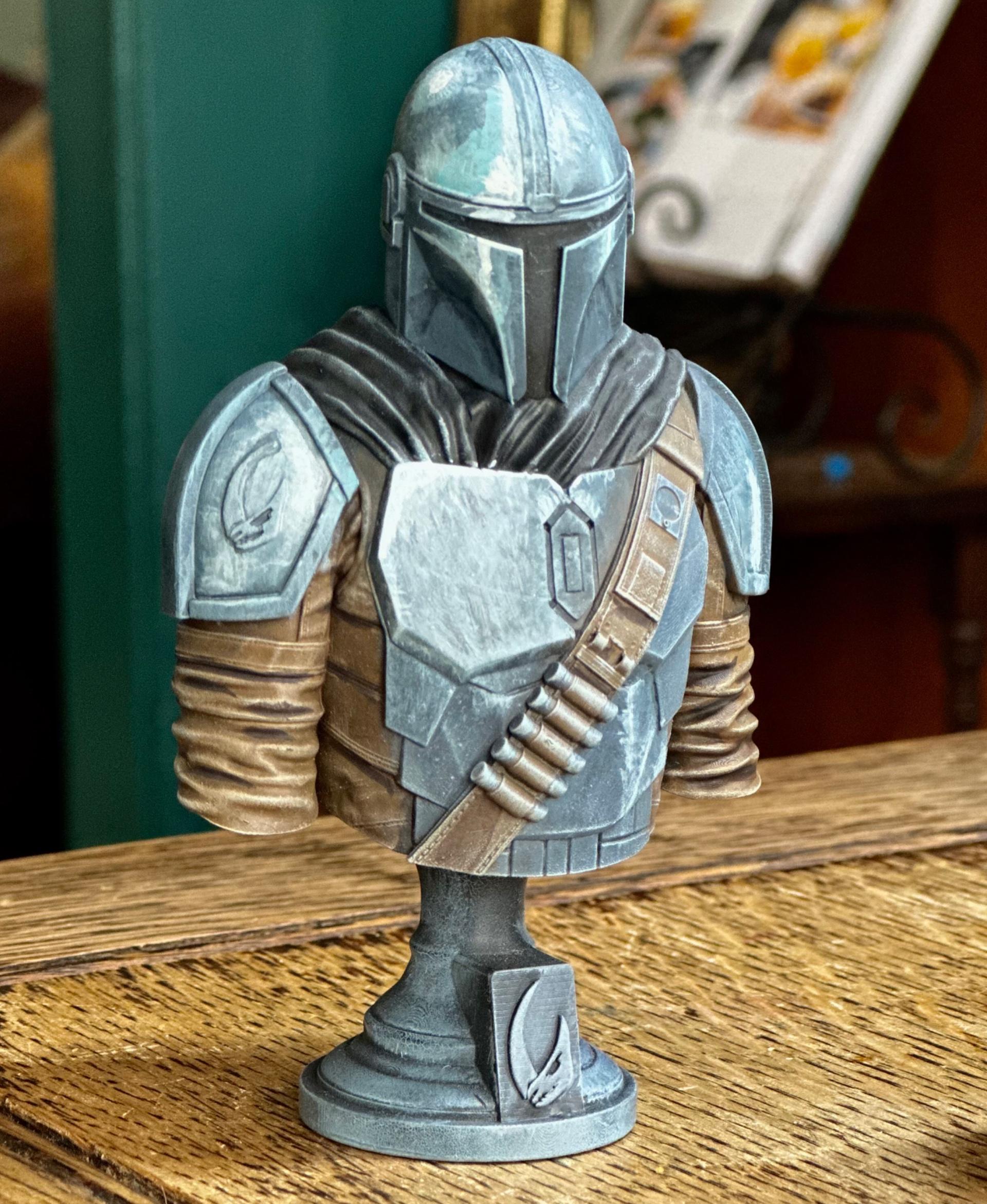 Mandalorian Bust- (Pre-Supported) 3d model