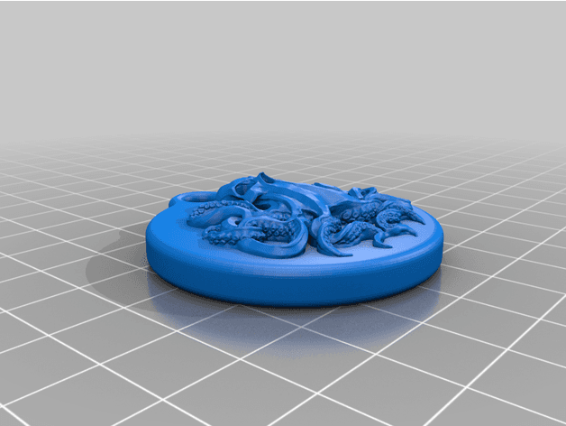 Skull Kraken Keychain 3d model