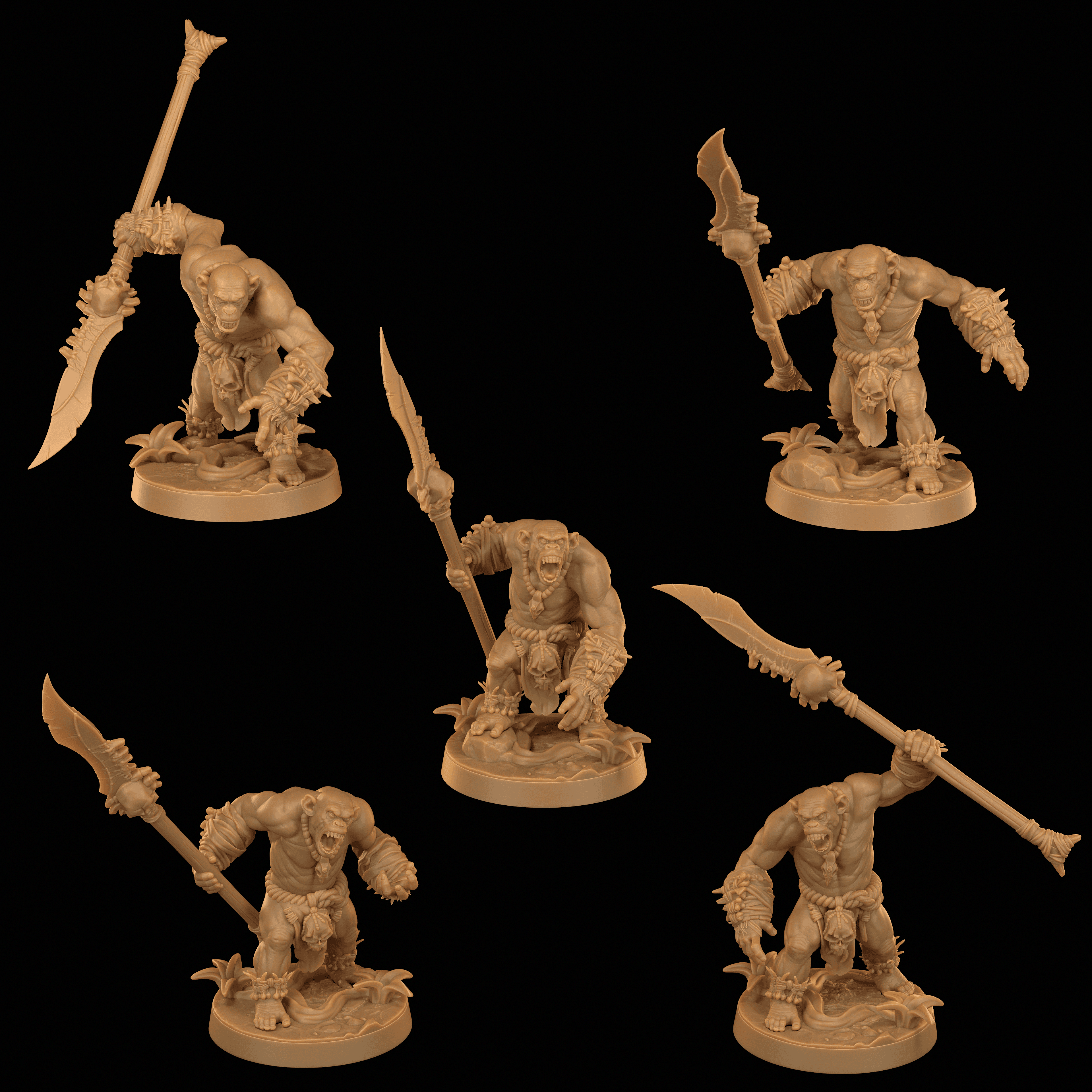 Bobokai Screamers with Spear 3d model