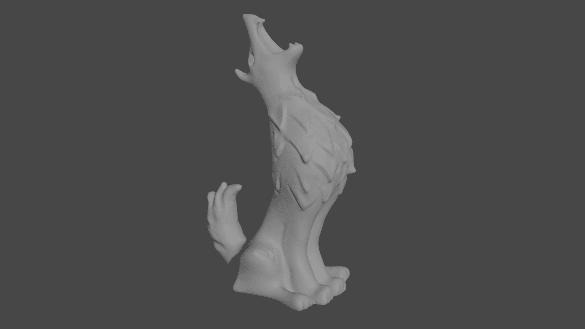 Wolf keychain 3d model