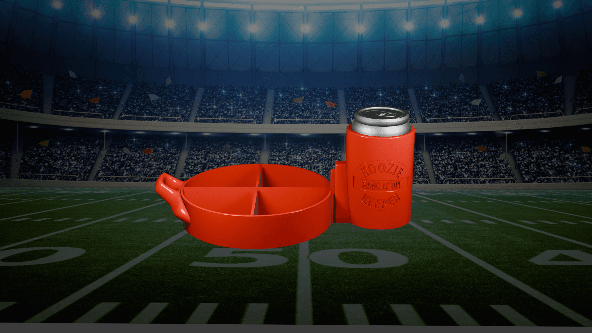 Koozie Keeper Snack Tray 3d model