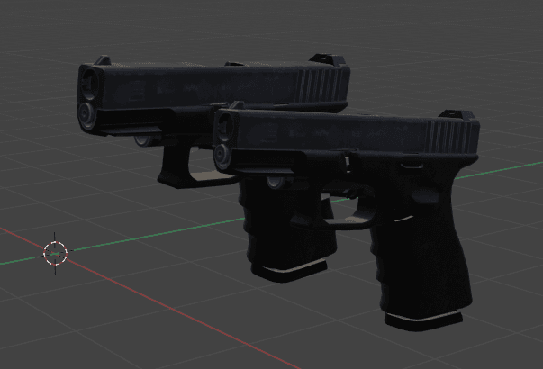 Double Glocks(OBJ) 3d model