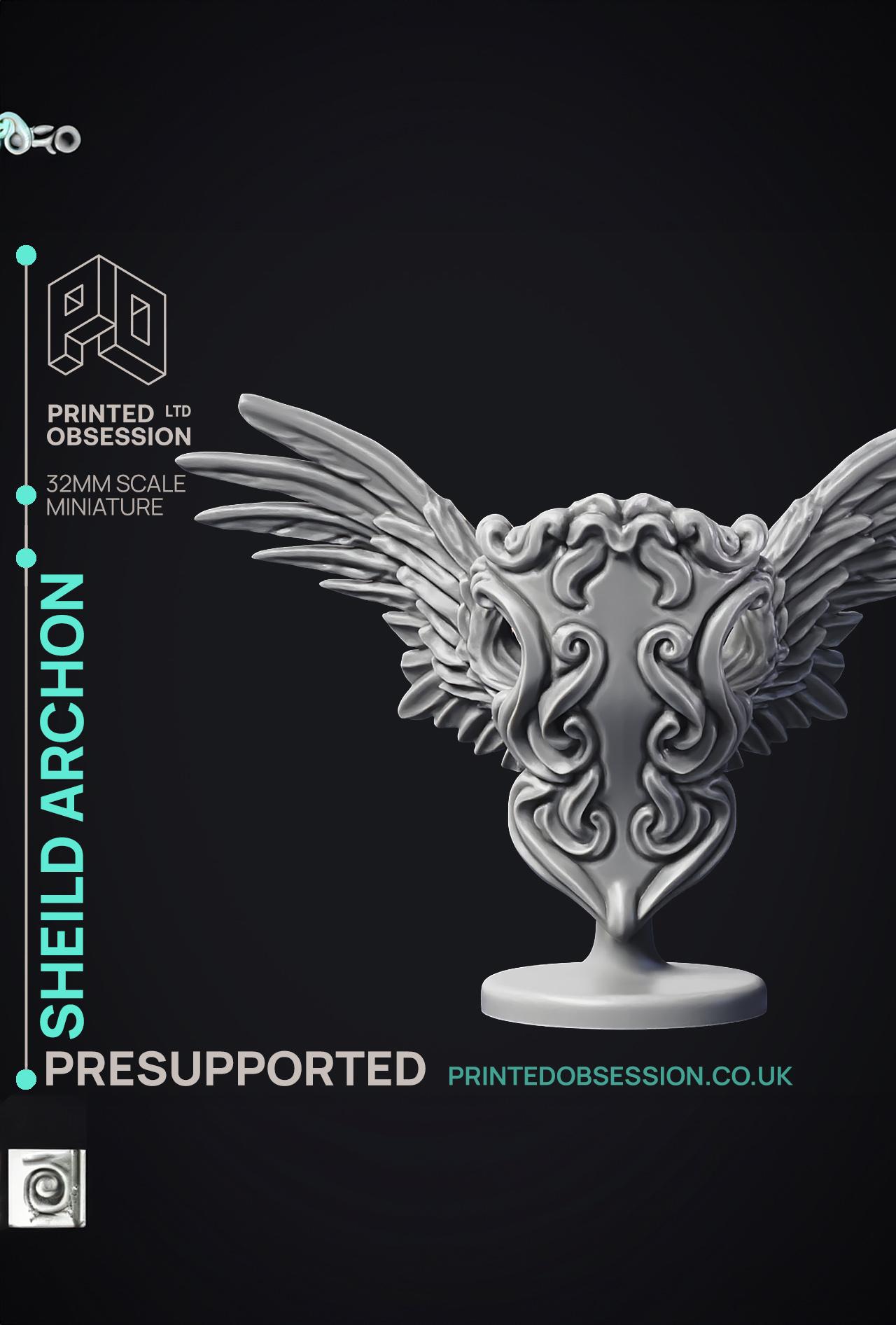 Shield Archon - Celestial Creature - PRESUPPORTED - Heaven Hath No Fury - 32 mm scale  3d model