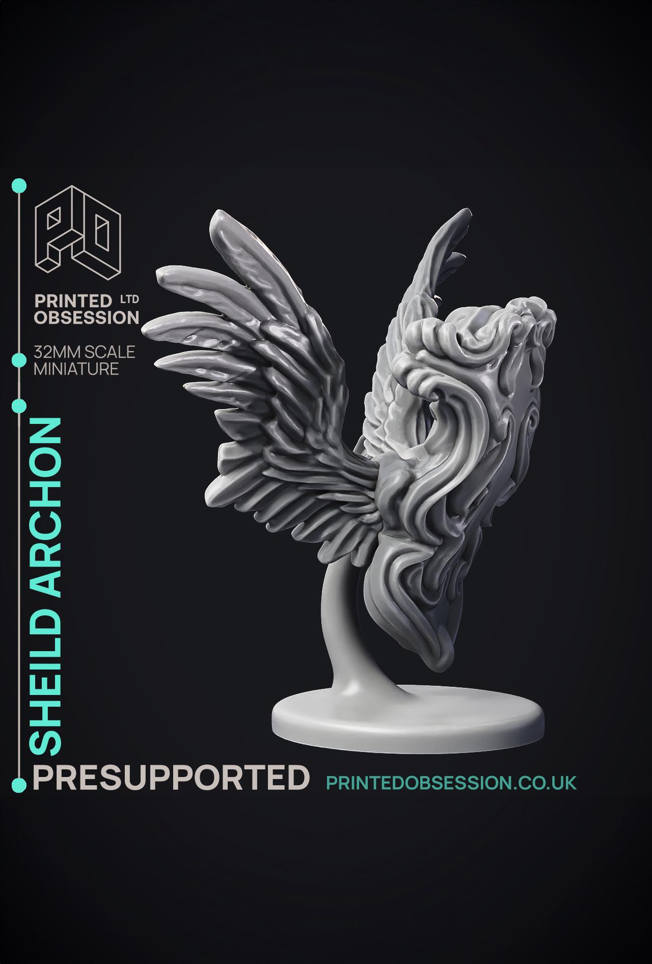 Shield Archon - Celestial Creature - PRESUPPORTED - Heaven Hath No Fury - 32 mm scale  3d model