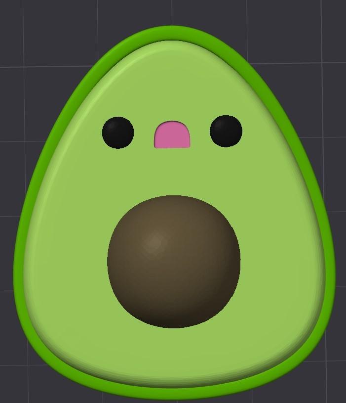 Avocado Colored 3d model