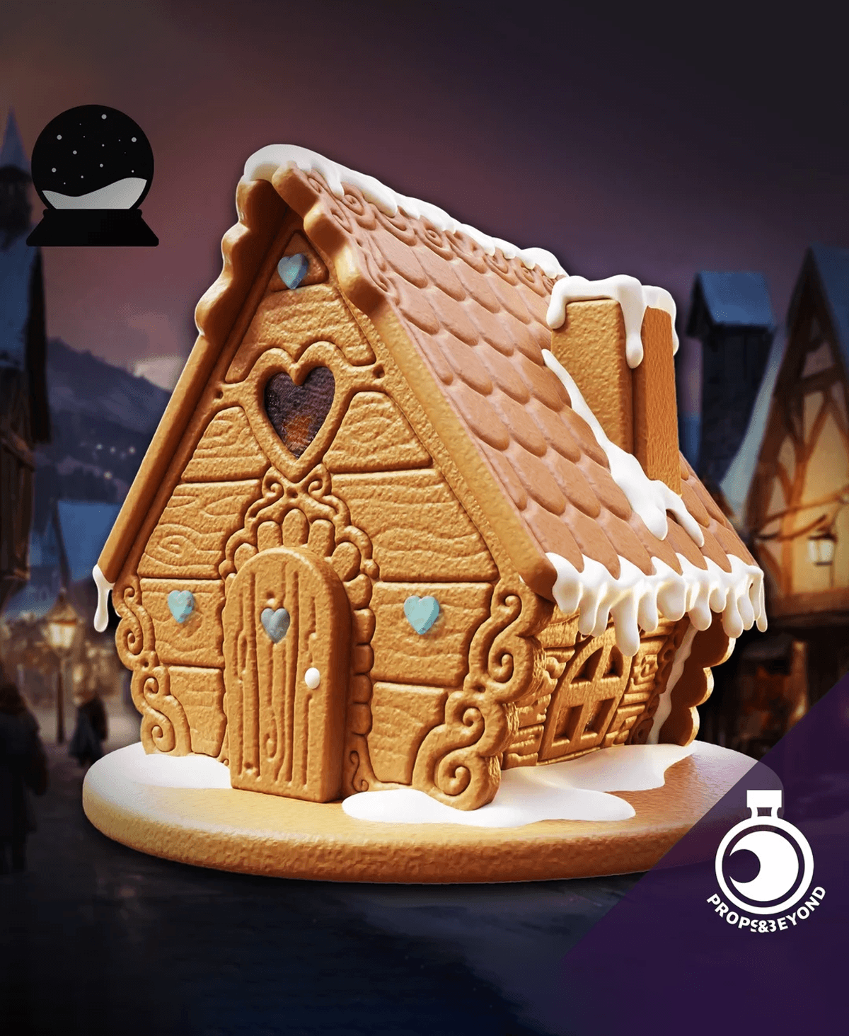 Gingerbread House Baking Mold 3d model