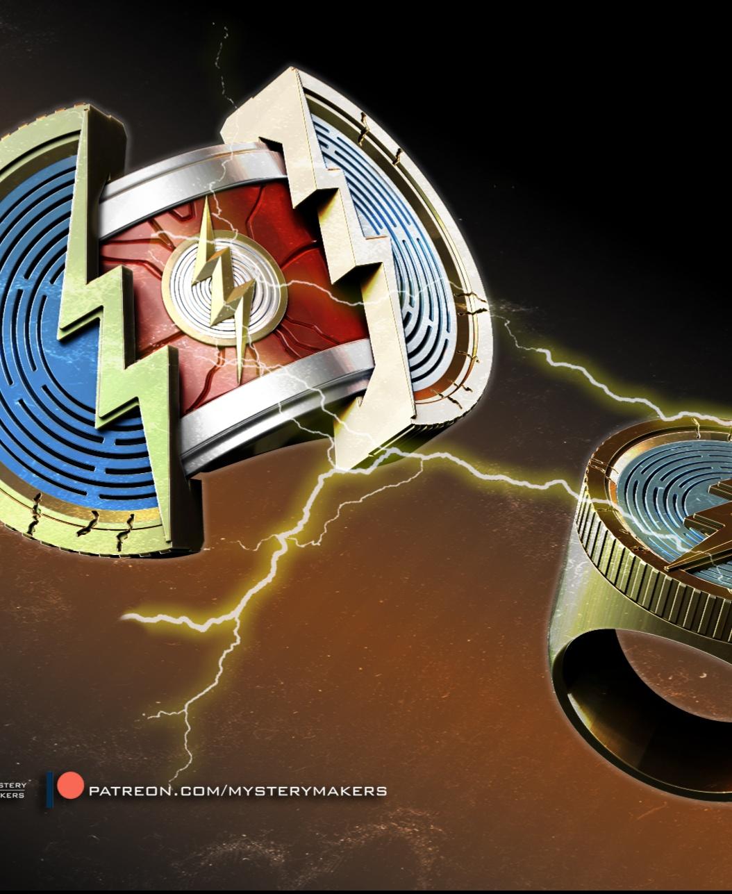 Barry Allen The Flash functional ring 3d model