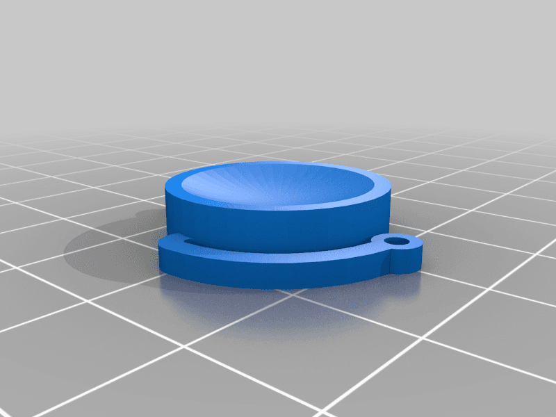 Button with spring arms. 3d model