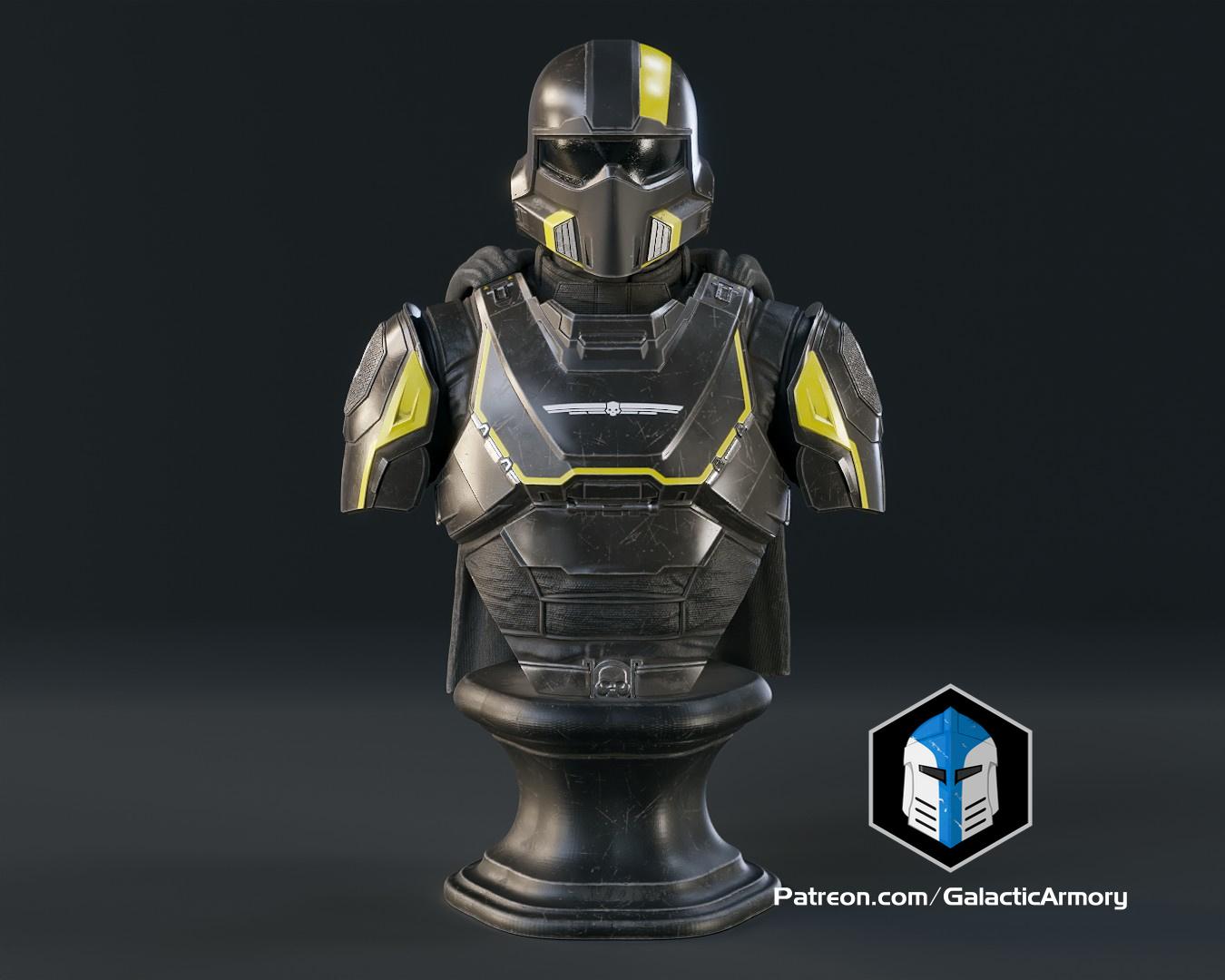 Helldivers 2 - B-01 Tactical Bust - 3D Print Files 3d model