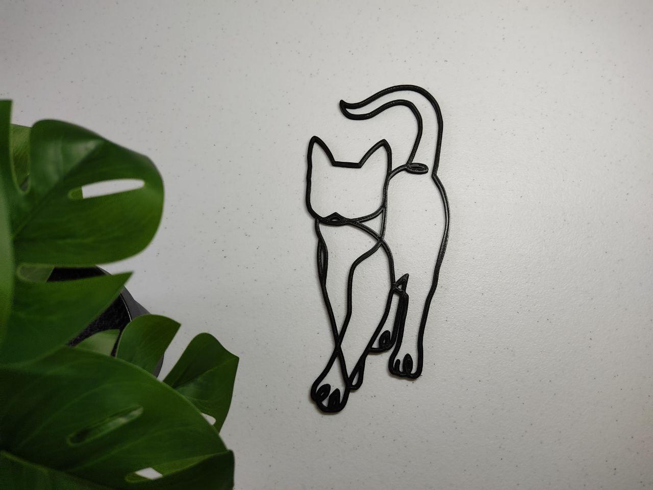 Cat 2D wallart 3d model